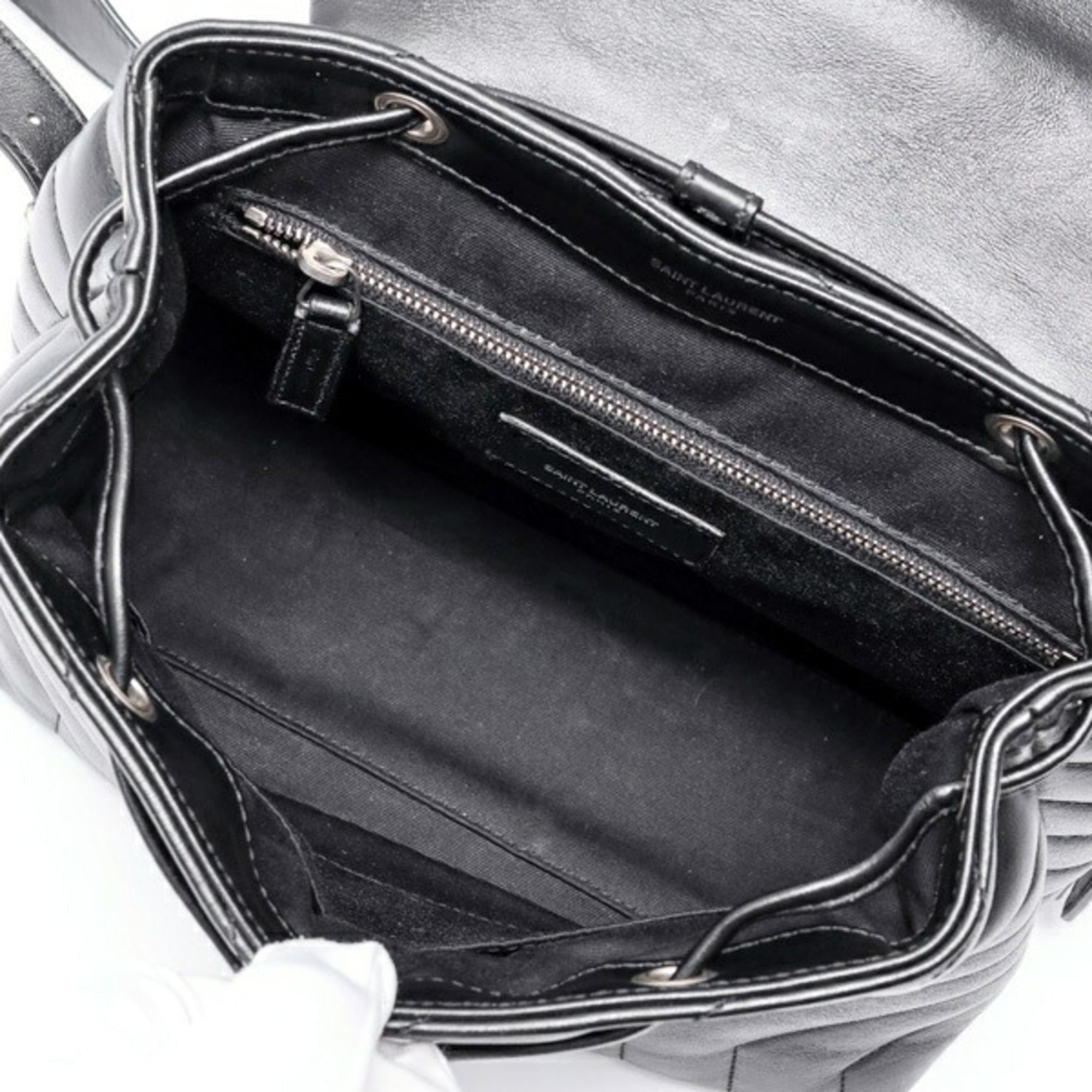Saint Laurent Black Leather Backpack (Pre-Owned)