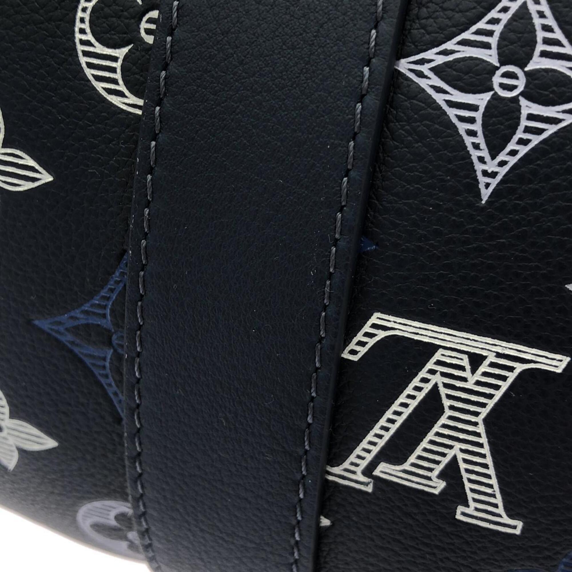 Louis Vuitton Navy Leather Boston Bag (Pre-Owned)