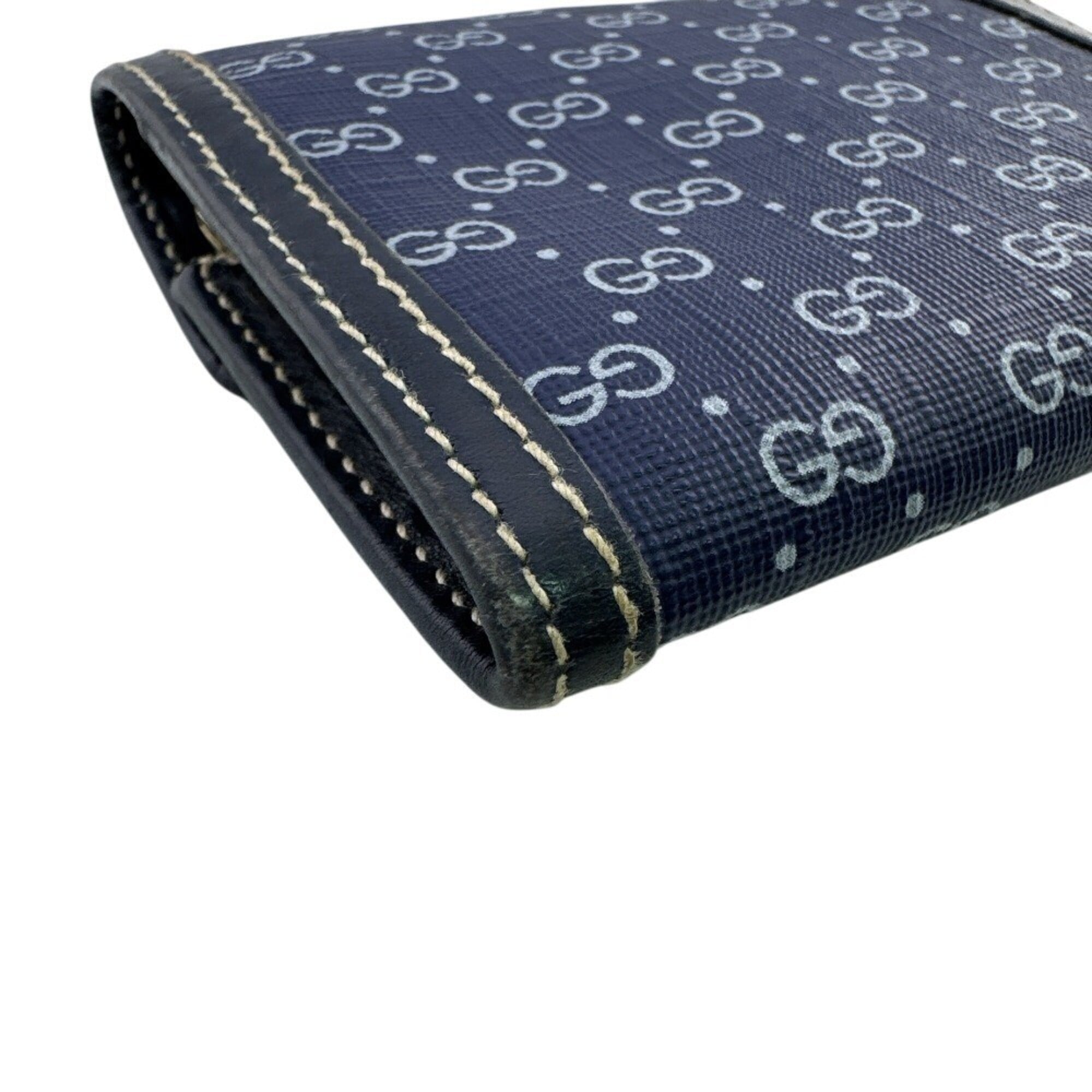 Gucci Microguccissima Navy Pvc Wallet (Bi-Fold) (Pre-Owned)