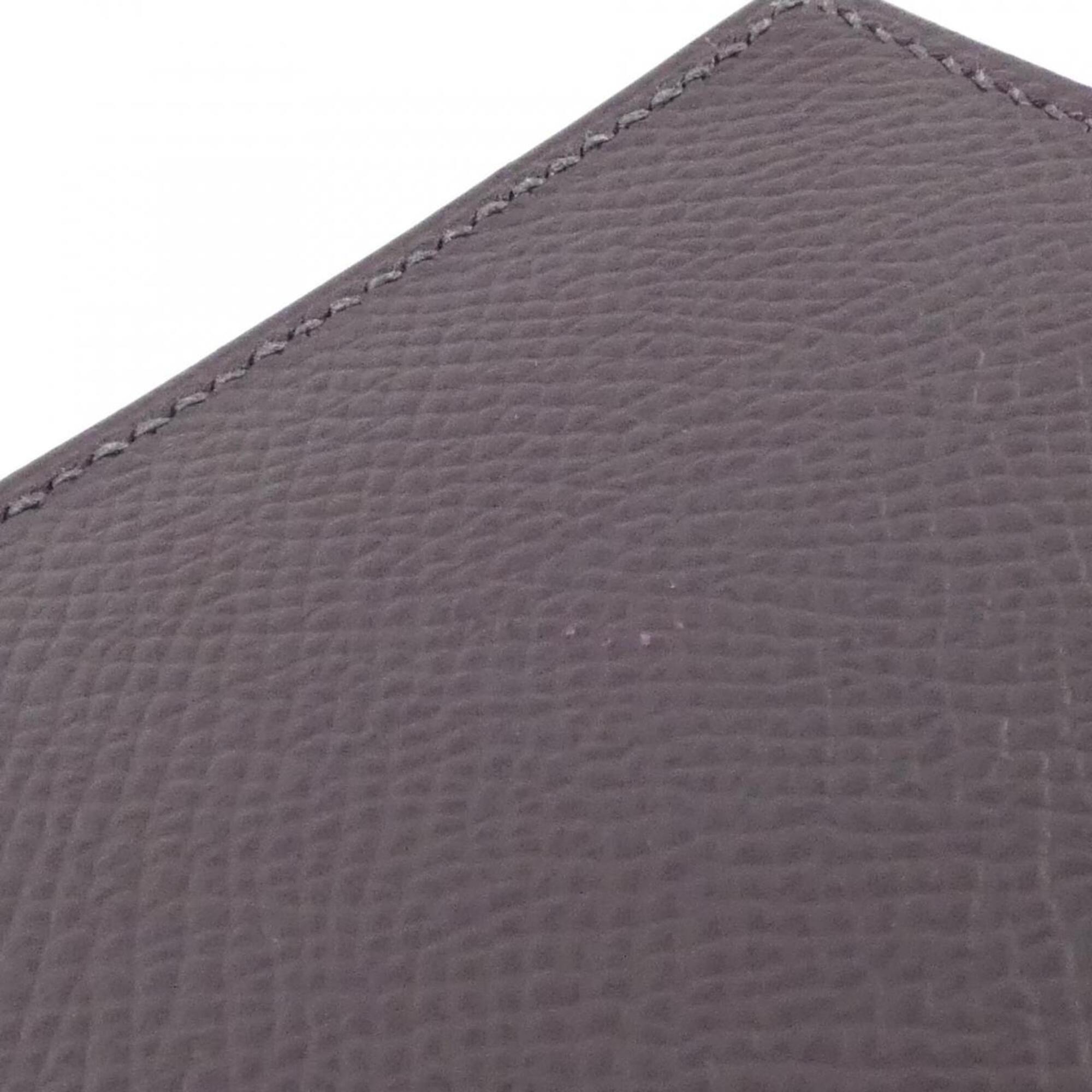 Hermes Anemone Purple Epsom Leather Long Wallet (Bi-Fold) (Pre-Owned)