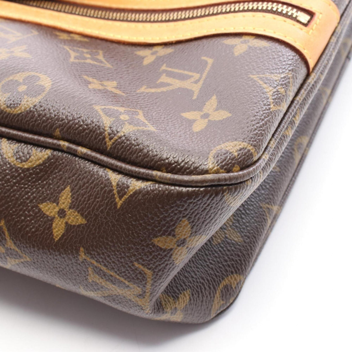 Louis Vuitton Brown Coated Canvas Leather Handbag (Pre-Owned)