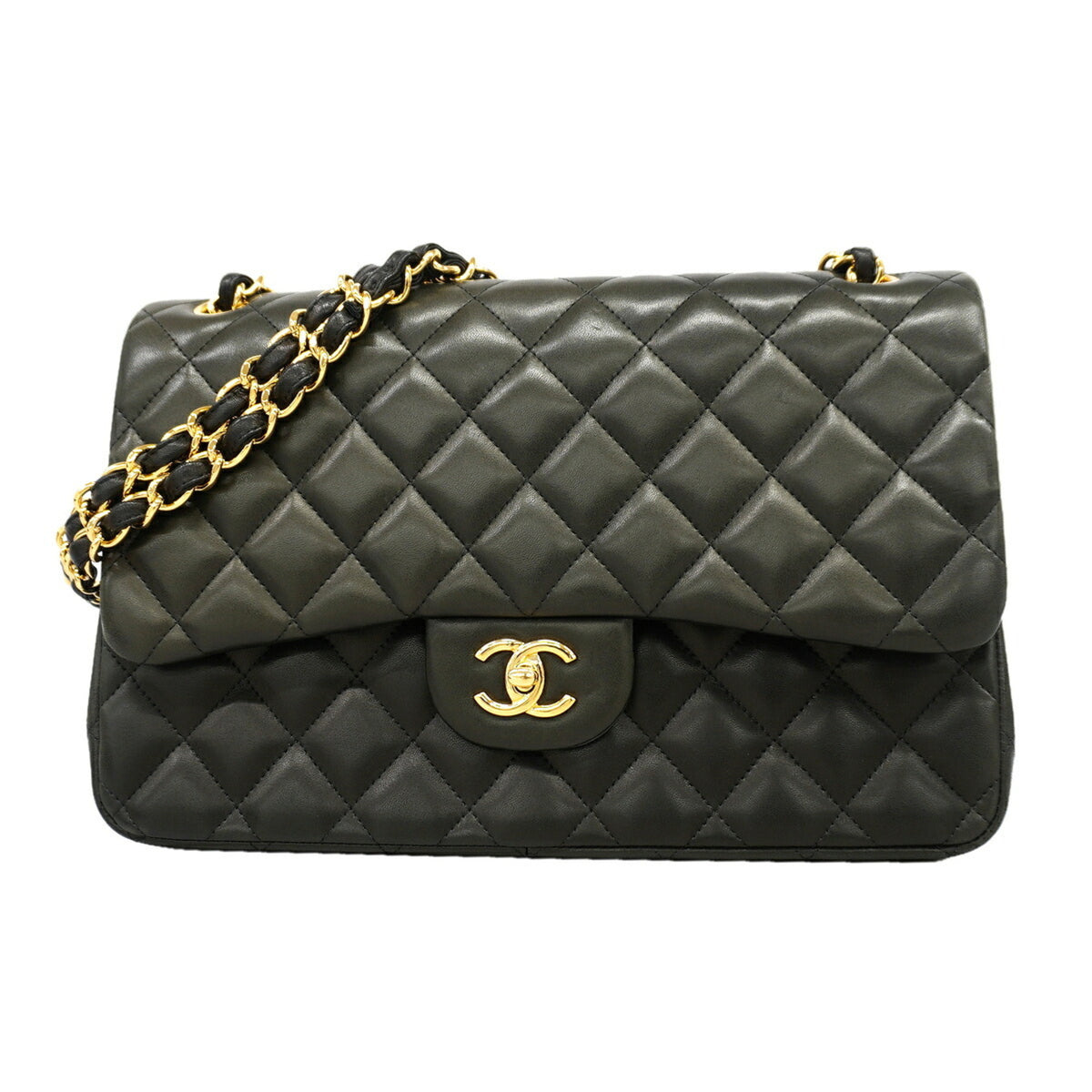 Chanel Black Leather Shoulder Bag (Pre-Owned)