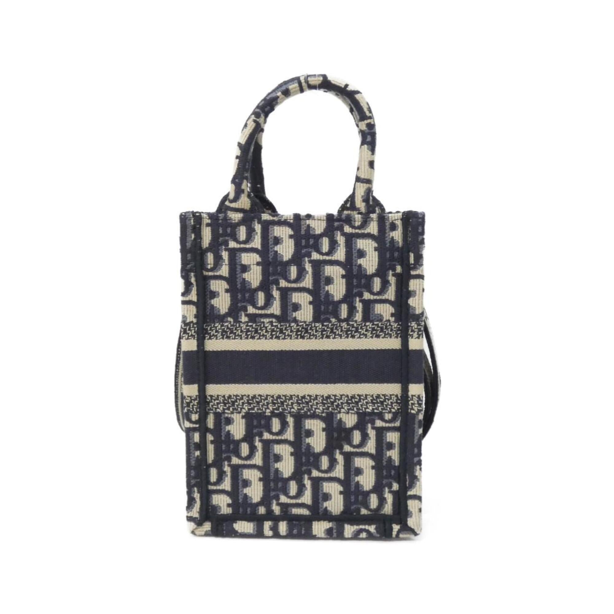 Christian Dior Blue Navy Canvas Handbag (Pre-Owned)