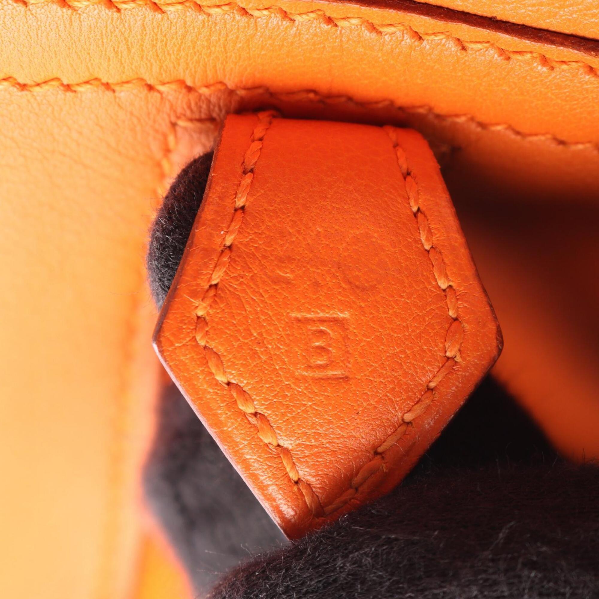 Hermes Orange Swift Leather Handbag (Pre-Owned)