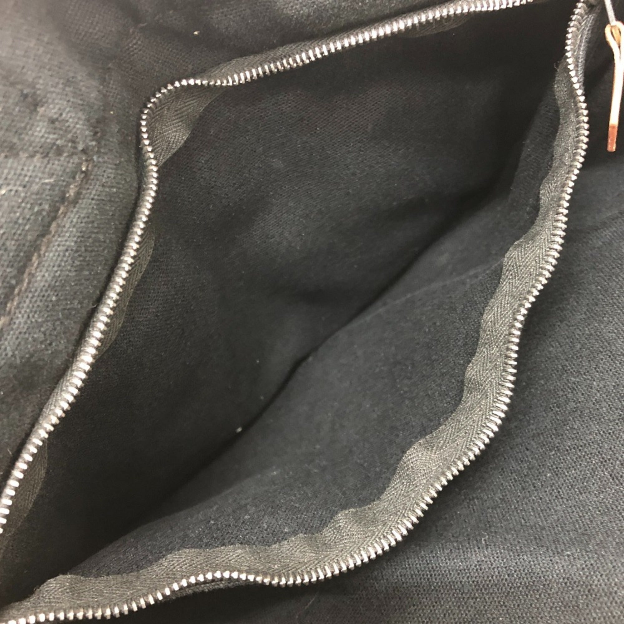 Hermes Black Canvas Handbag Tote Bag (Pre-Owned)