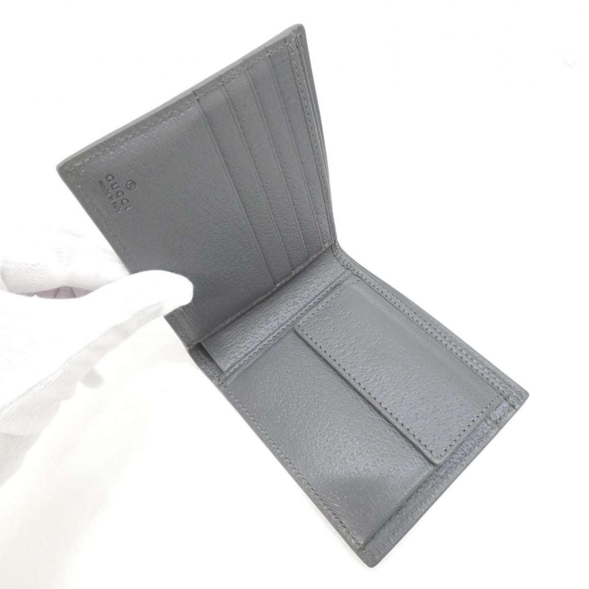 Gucci Black Gray Gg Supreme Wallet (Bi-Fold) (Pre-Owned)