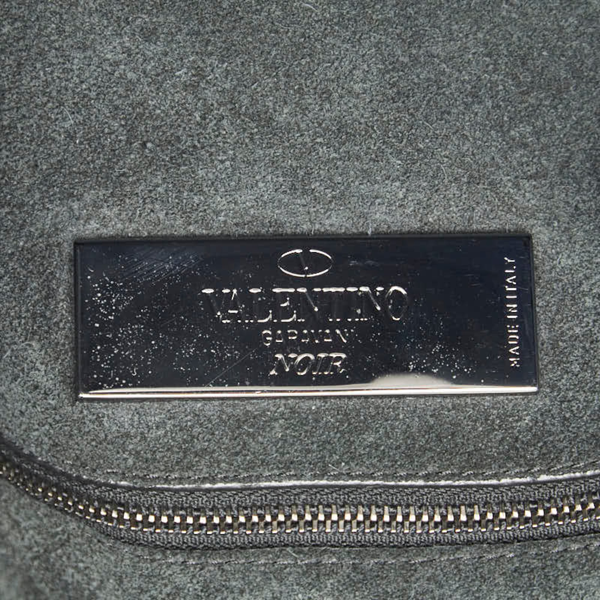 Valentino Black Purple Leather Shoulder Bag (Pre-Owned)
