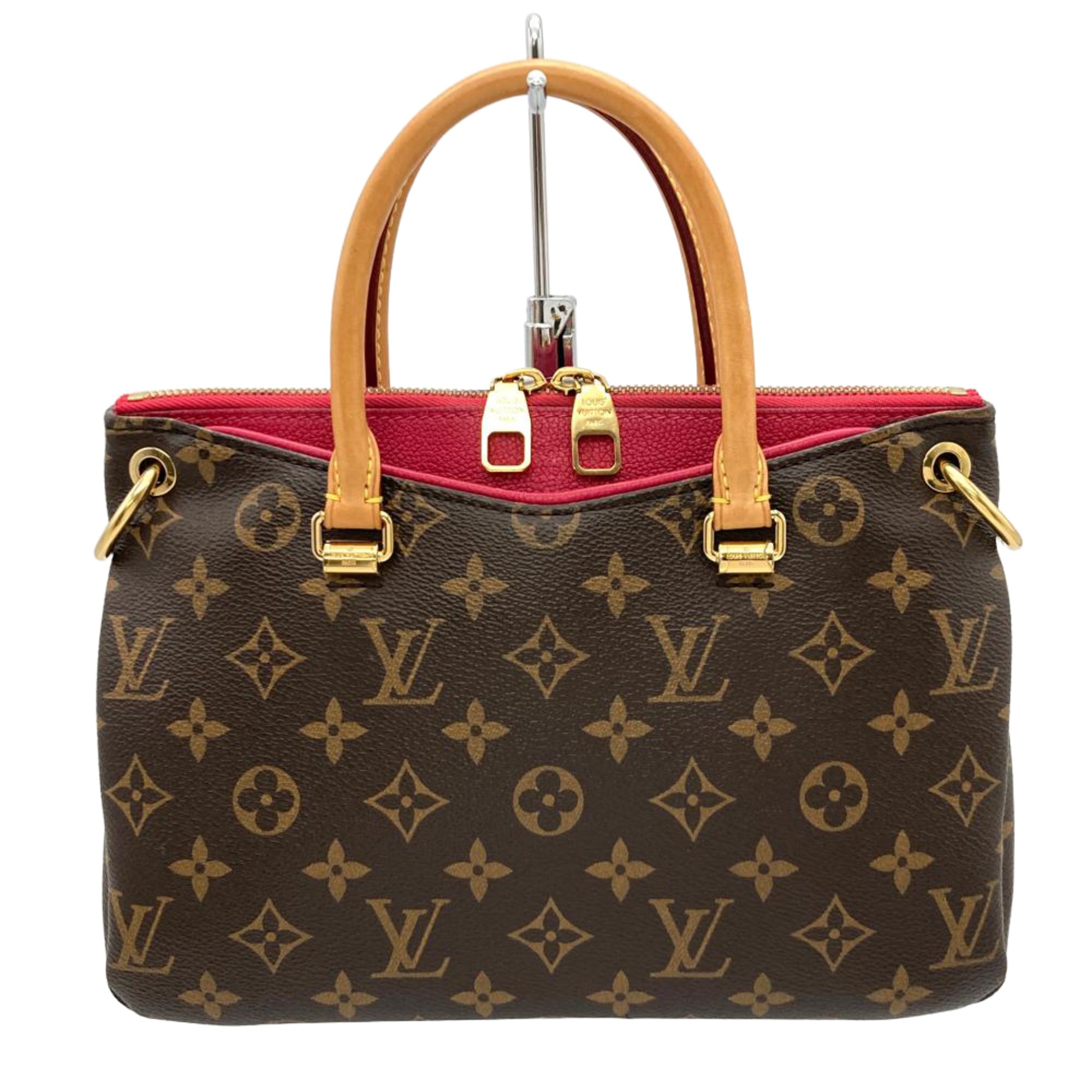 Louis Vuitton Cerise Red Color Monogram Canvas Handbag (Pre-Owned)