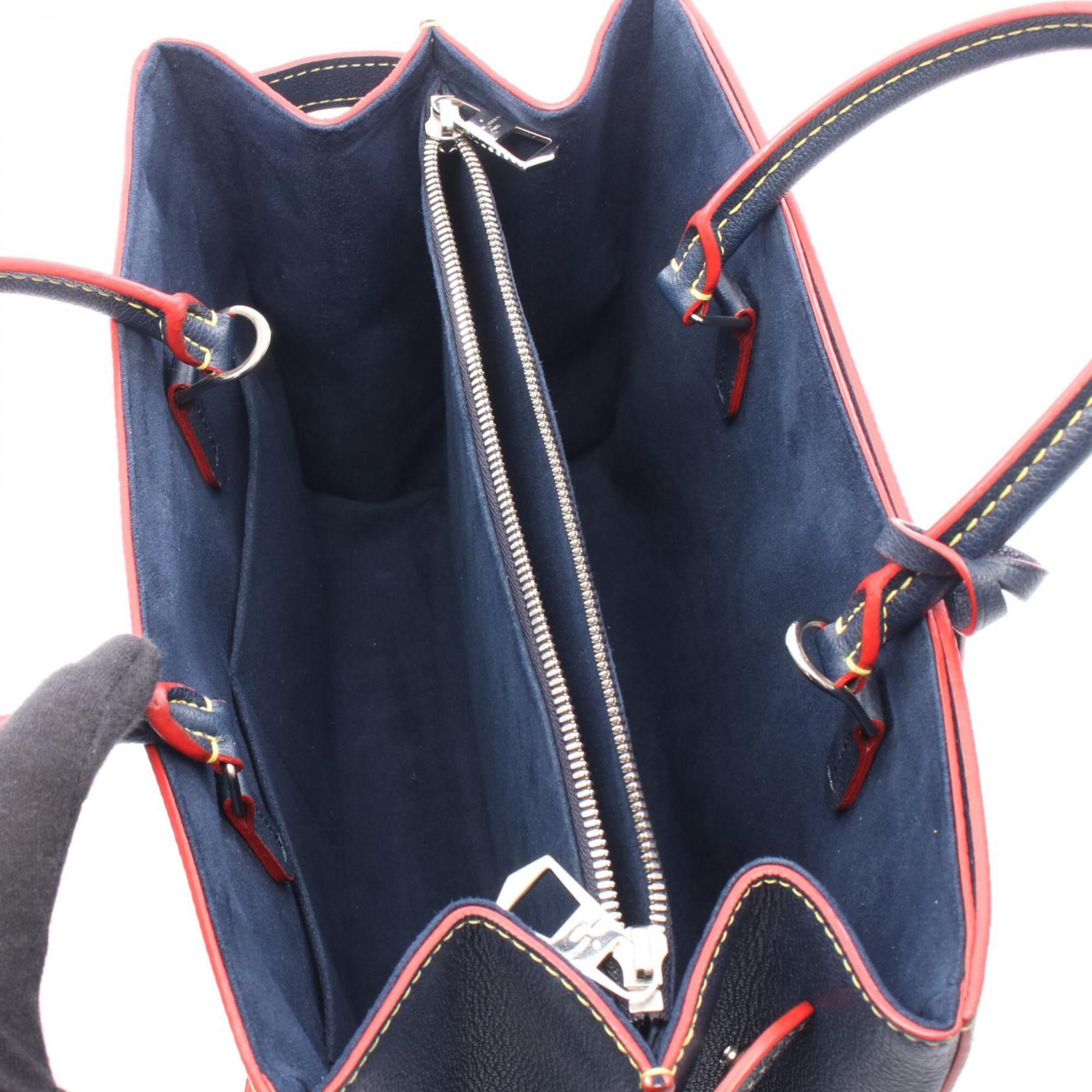 Louis Vuitton Navy Red Color Epi Leather Leather Handbag Tote Bag (Pre-Owned)