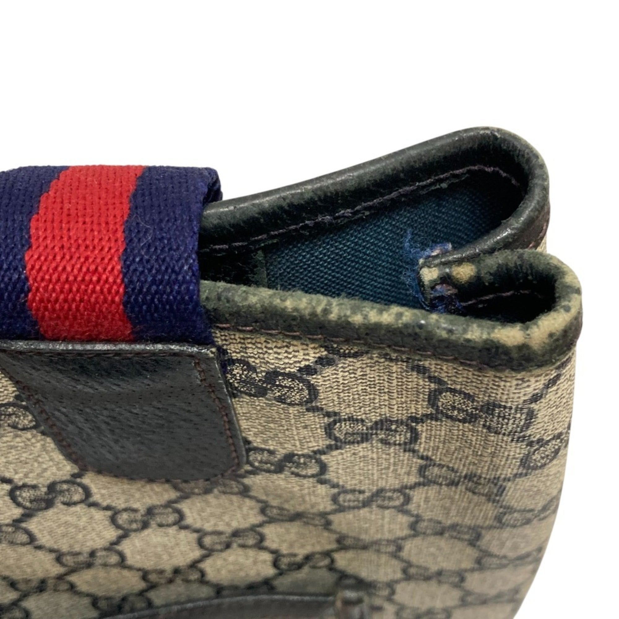 Gucci Gray Navy Gg Plus Tote Bag (Pre-Owned)