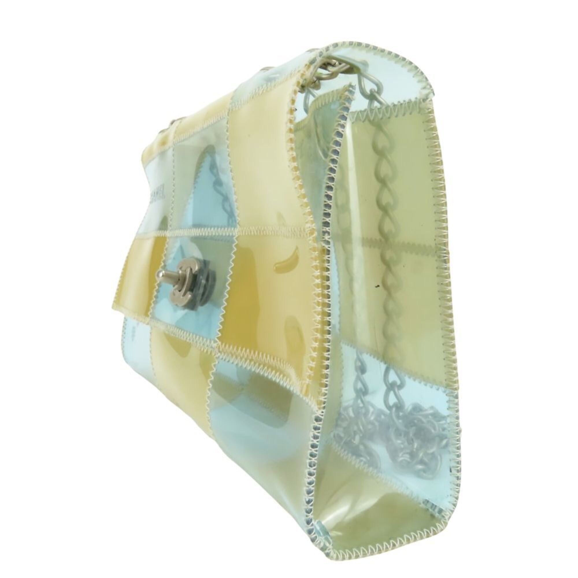 Chanel Chocolate Bar Clear Beige Pvc Shoulder Bag (Pre-Owned)