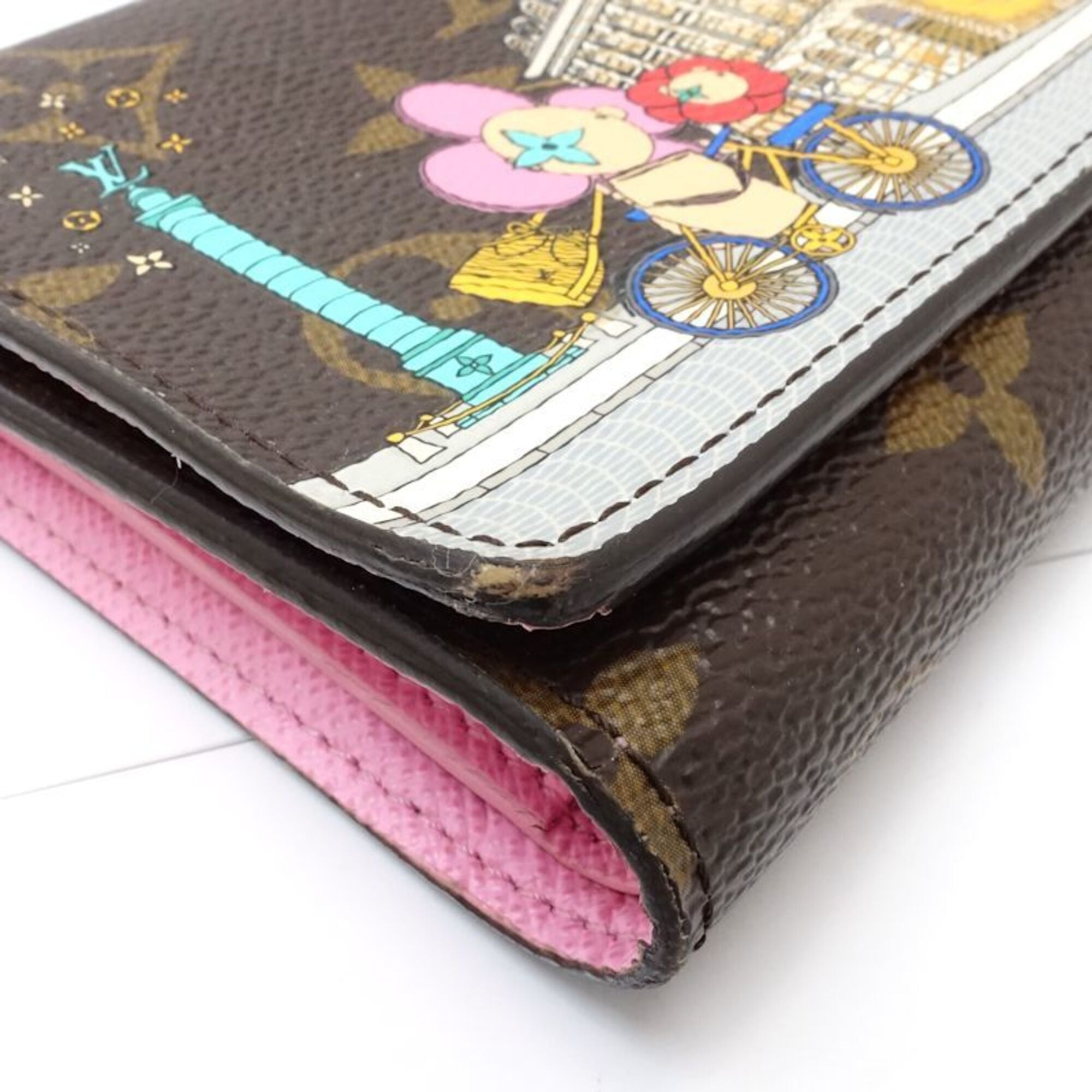 Louis Vuitton Brown Canvas Wallet (Tri-Fold) (Pre-Owned)