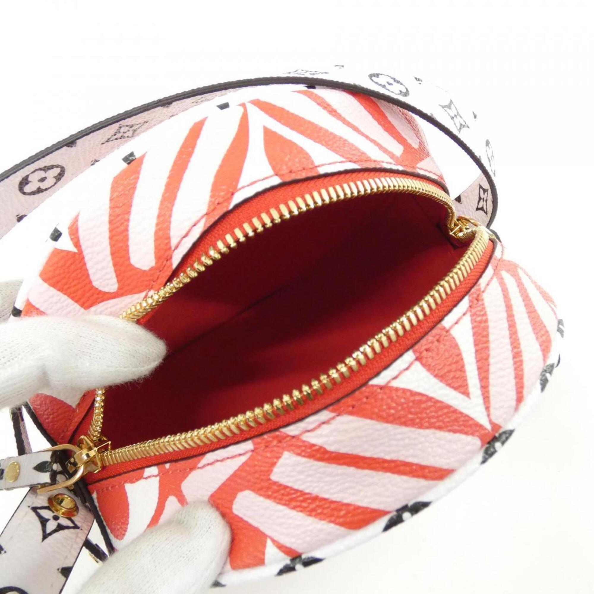 Louis Vuitton Red Color Coated Canvas Shoulder Bag (Pre-Owned)
