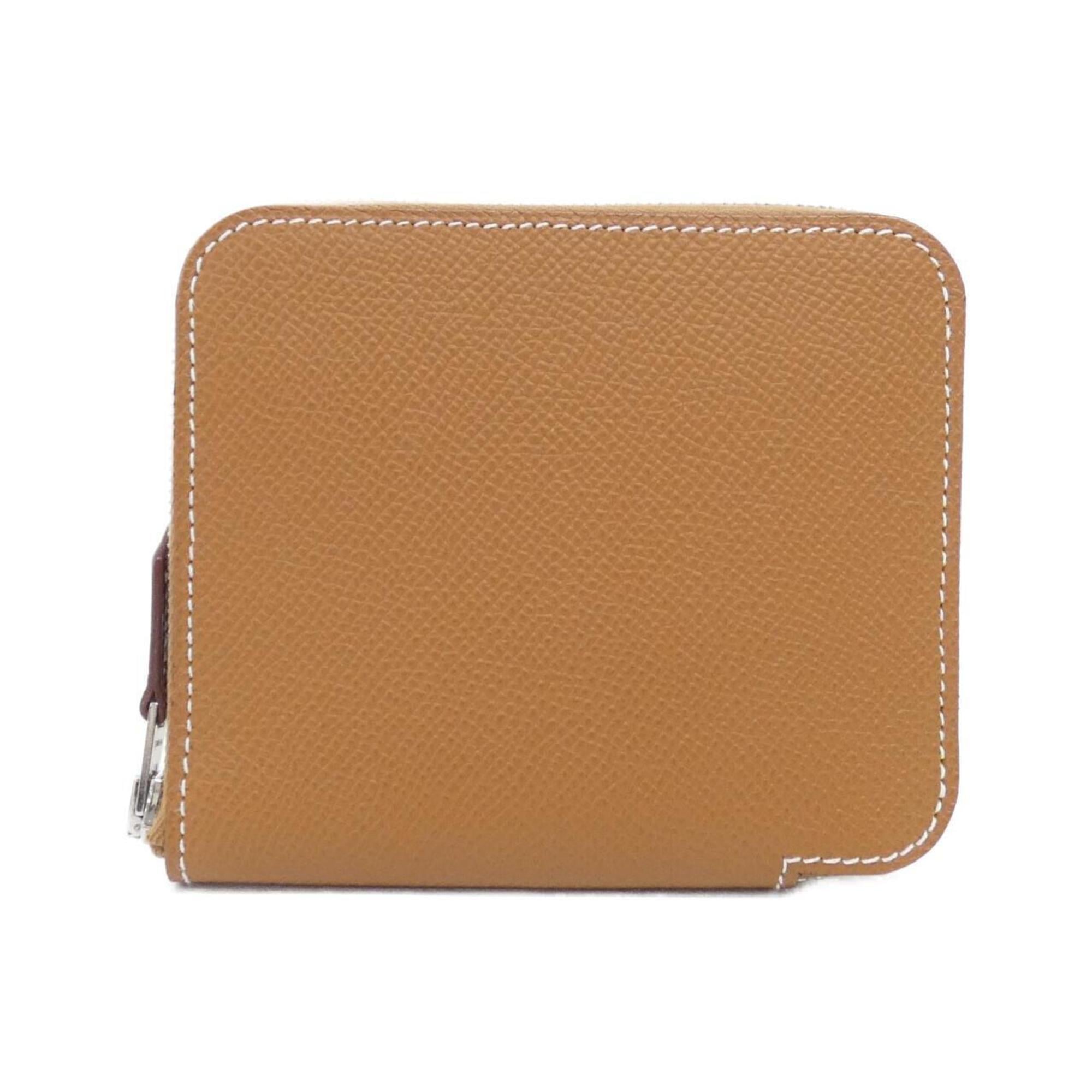 Hermes Silk'in Gold Epsom Leather Silk Coin Purse/Coin Case (Pre-Owned)
