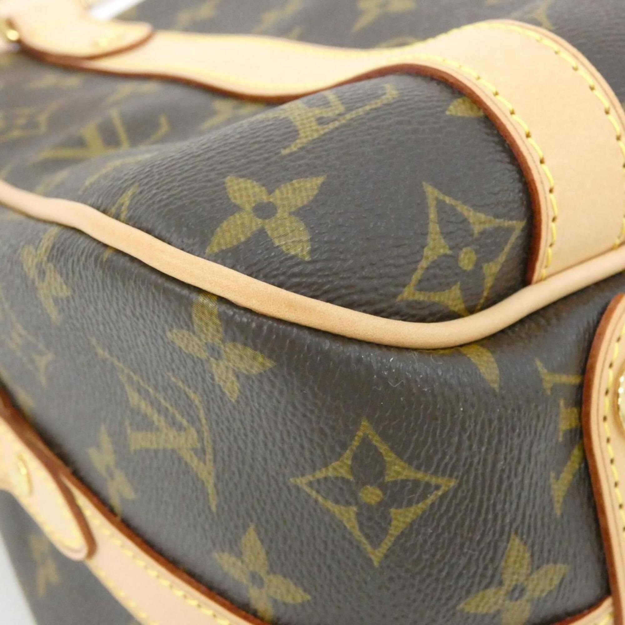Louis Vuitton Marron Coated Canvas Shoulder Bag (Pre-Owned)