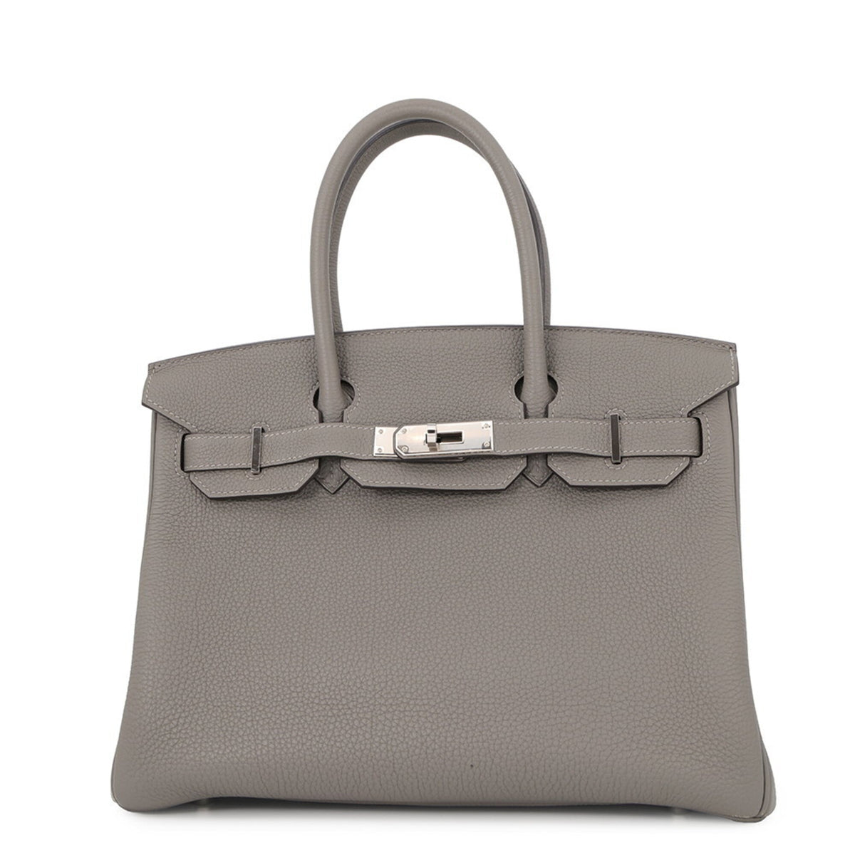 Hermes Birkin Silver Togo Leather Handbag (Pre-Owned)