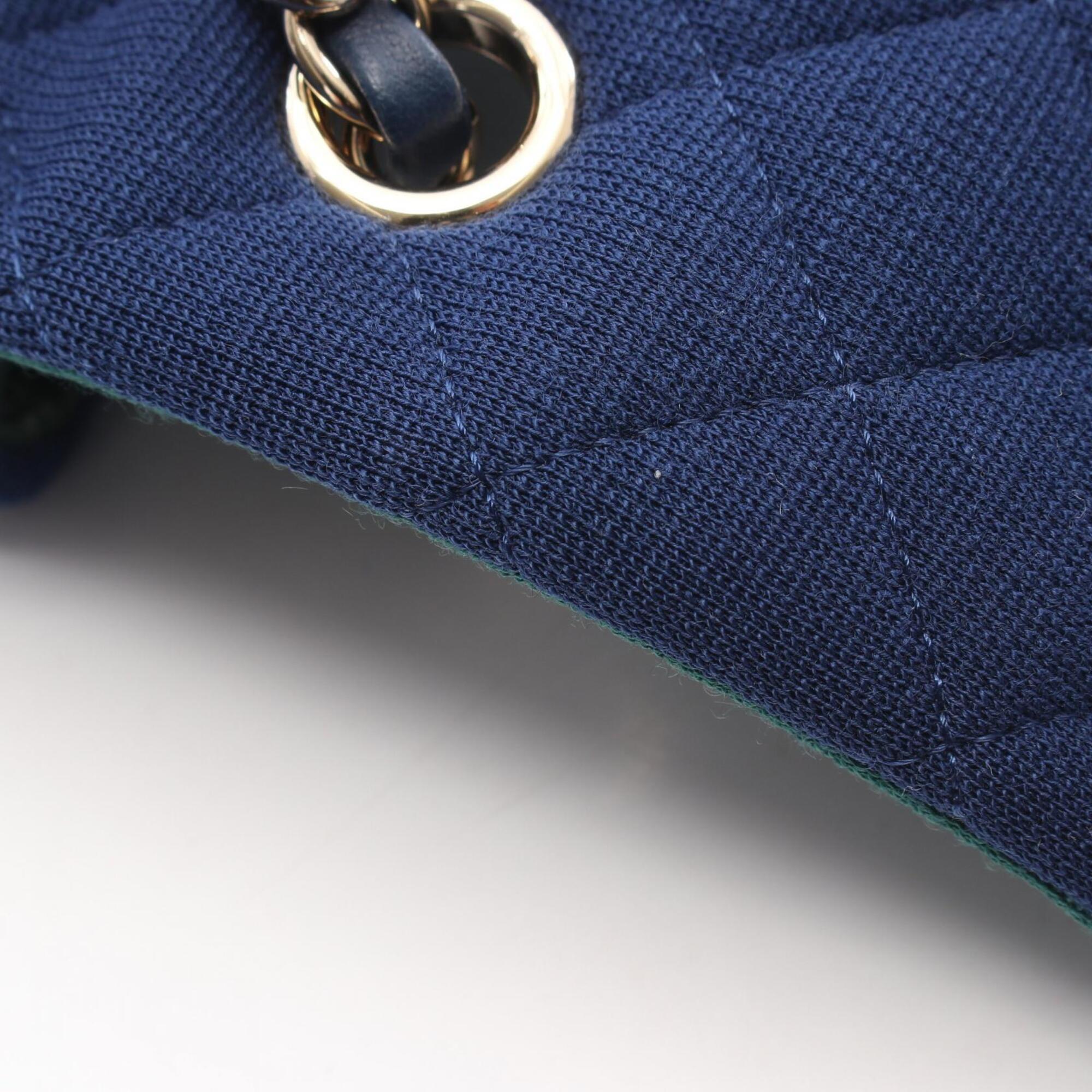 Chanel Blue Cotton Shoulder Bag (Pre-Owned)
