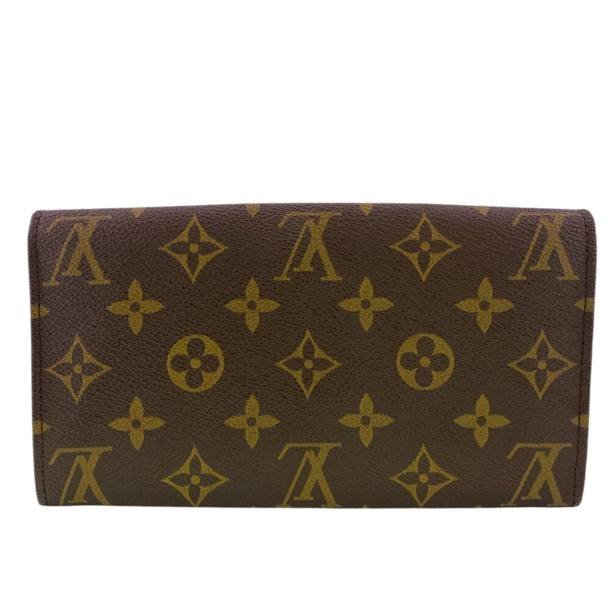 Louis Vuitton Brown Leather Long Wallet (Bi-Fold) (Pre-Owned)