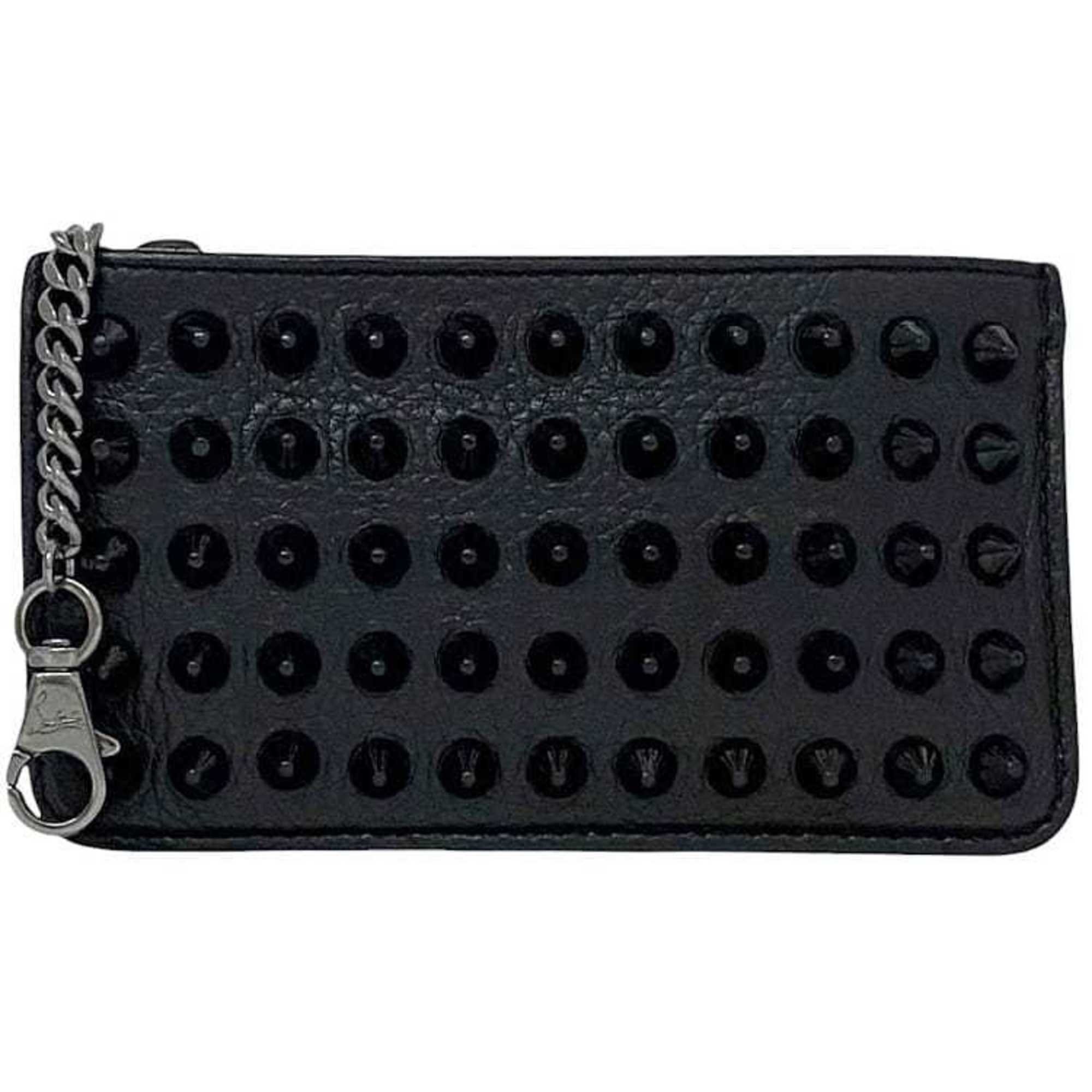 Christian Louboutin Black Leather Coin Purse/Coin Case (Pre-Owned)