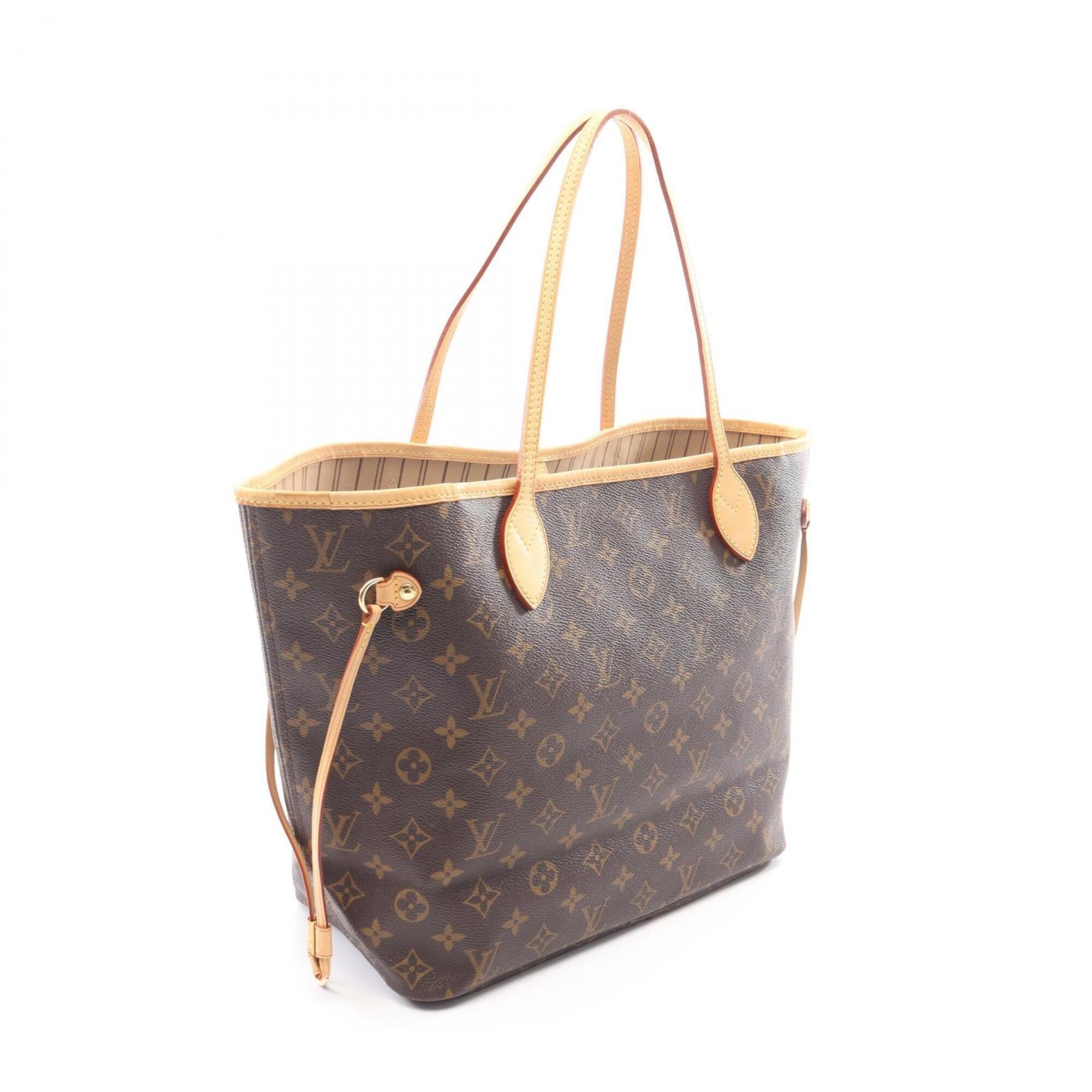 Louis Vuitton Brown Coated Canvas Leather Handbag Tote Bag (Pre-Owned)