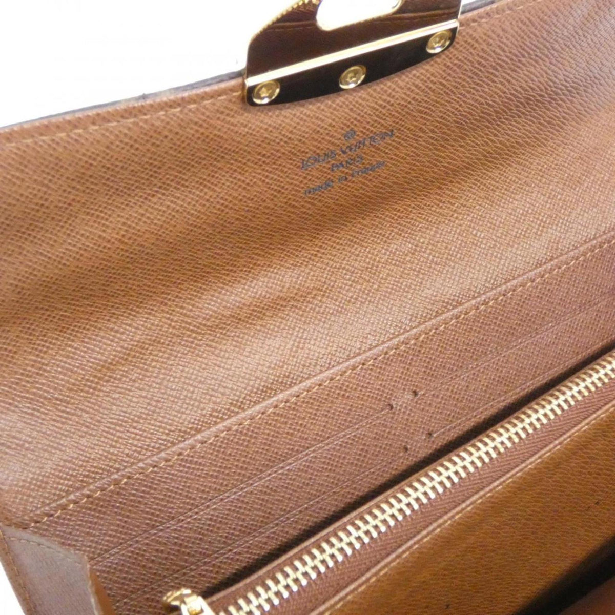 Louis Vuitton Brown Coated Canvas Long Wallet (Bi-Fold) (Pre-Owned)