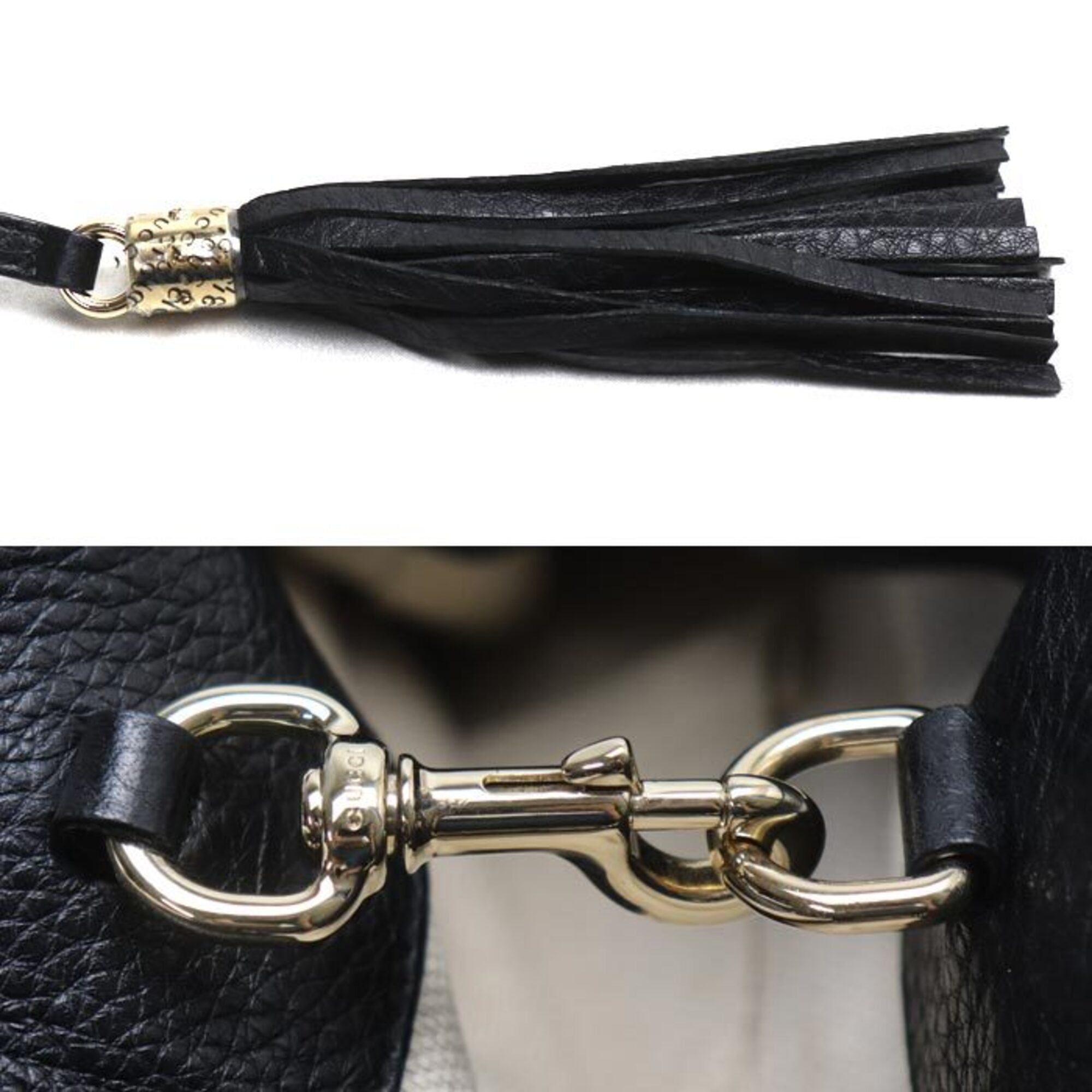Gucci Black Leather Tote Bag (Pre-Owned)