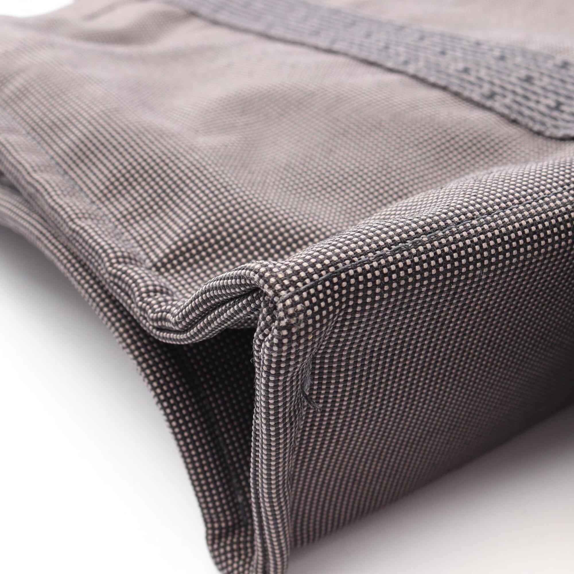 Hermes Gray Nylon Canvas Handbag Tote Bag (Pre-Owned)