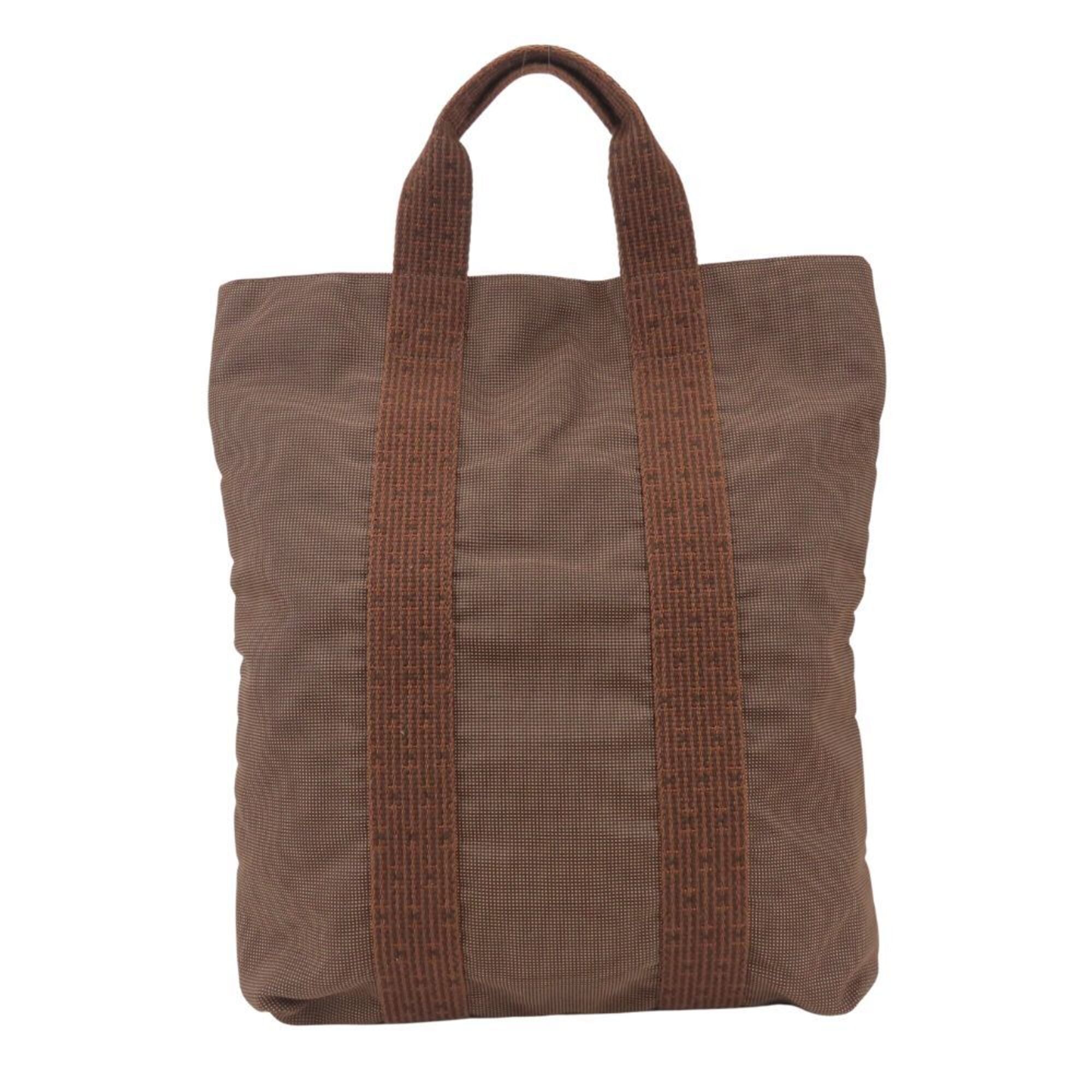 Hermes Brown Polyester Polyamide Tote Bag (Pre-Owned)