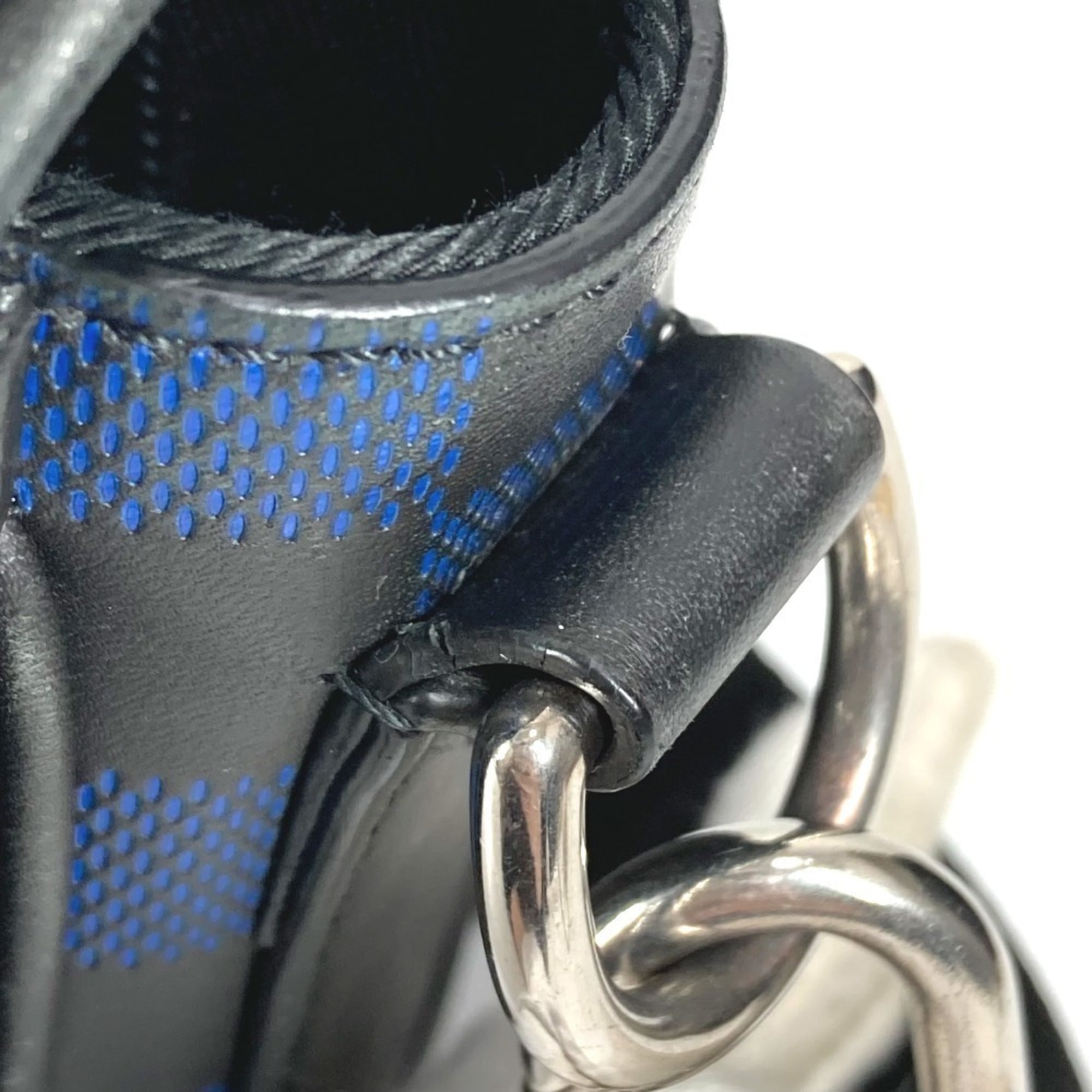 Louis Vuitton Damier Infini Black Blue Leather Messenger Bag Shoulder Bag (Pre-Owned)