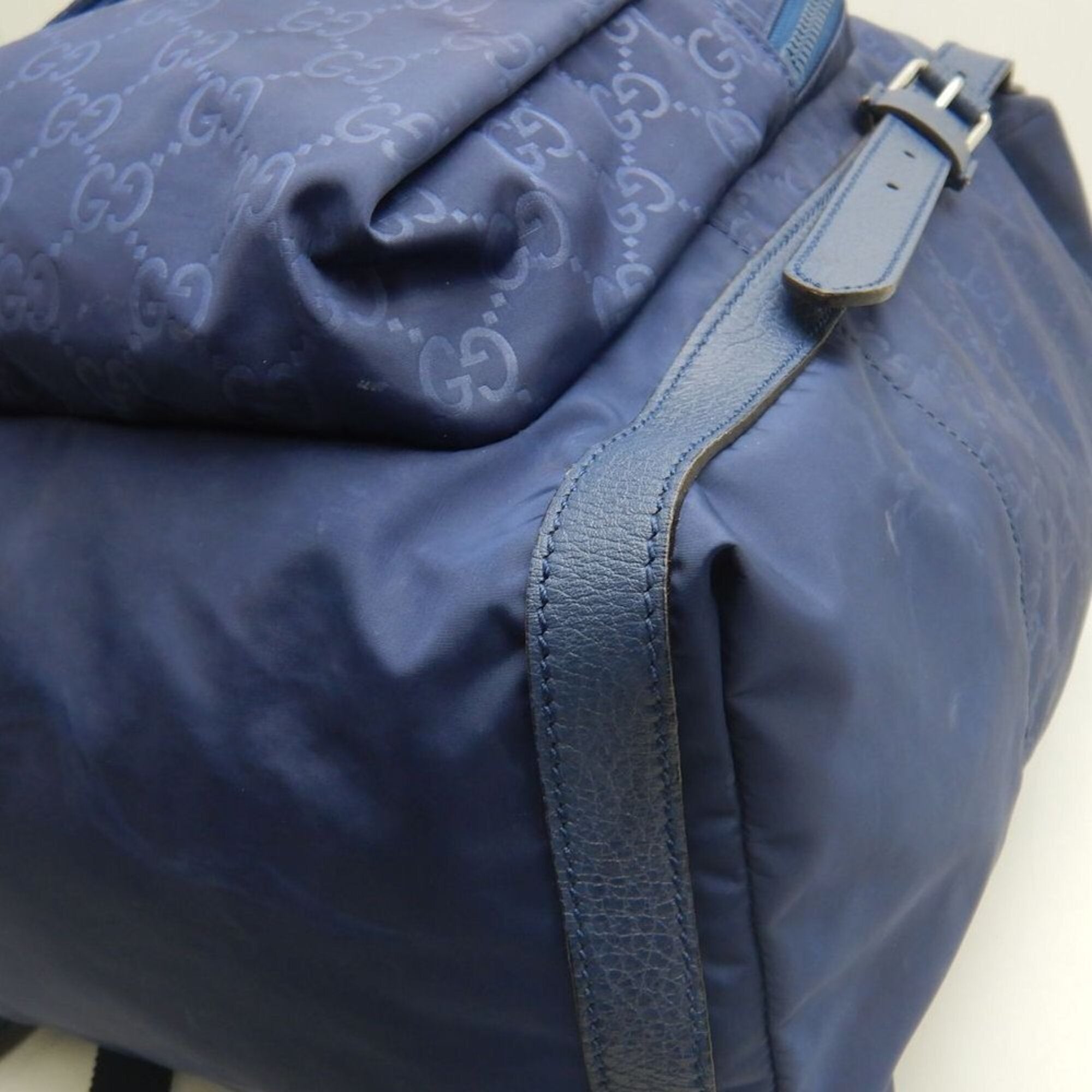 Gucci Navy Nylon Backpack (Pre-Owned)