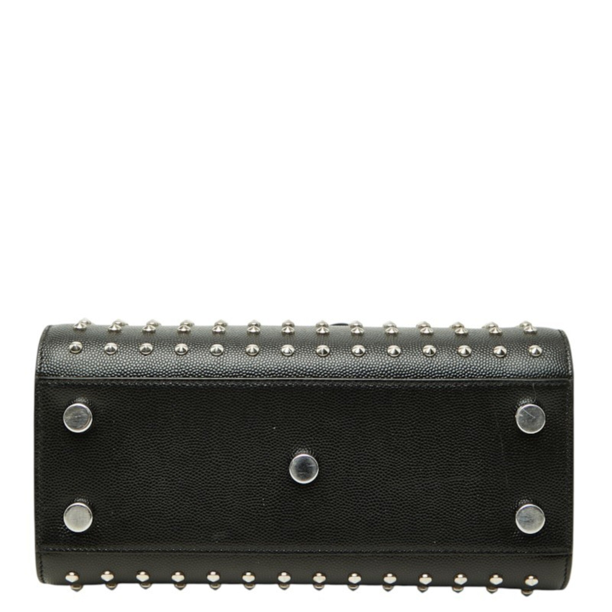 Saint Laurent Black Leather Handbag Shoulder Bag (Pre-Owned)