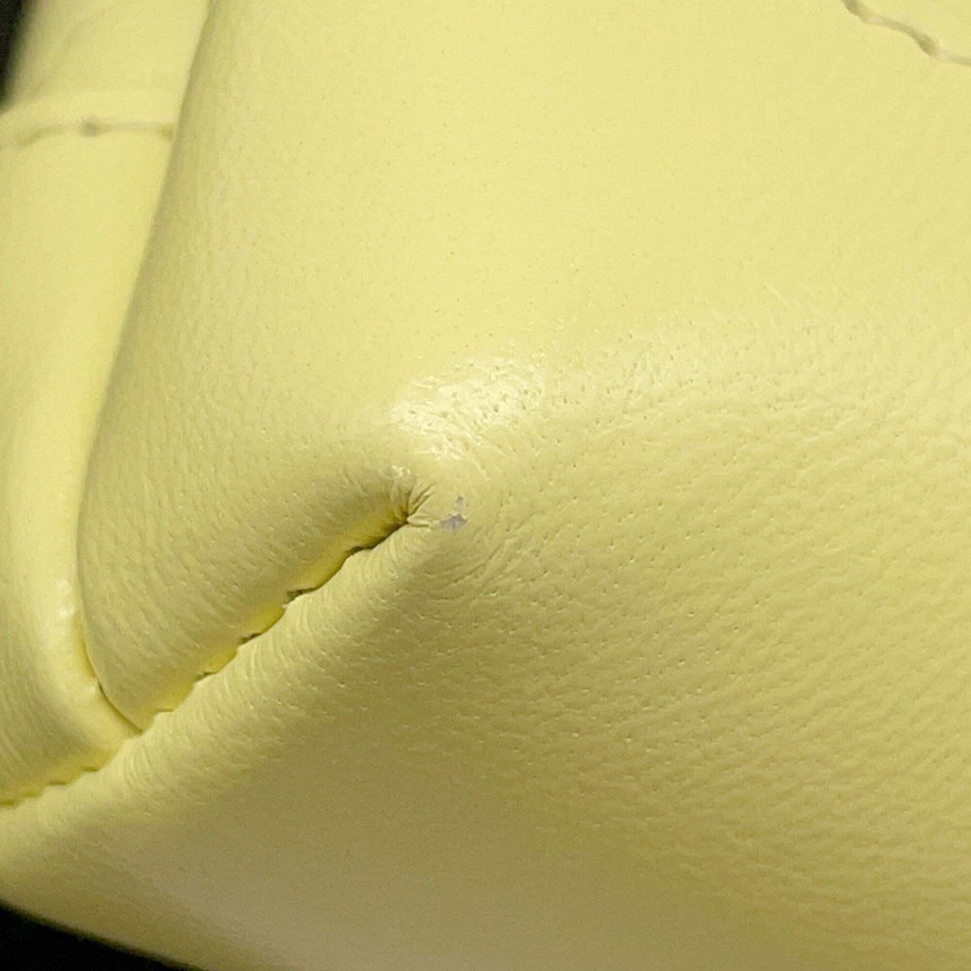 Chanel Yellow Leather Clutch Bag Handbag Shoulder Bag (Pre-Owned)
