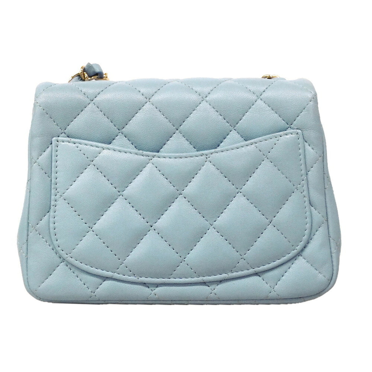 Chanel Light Blue Leather Shoulder Bag (Pre-Owned)