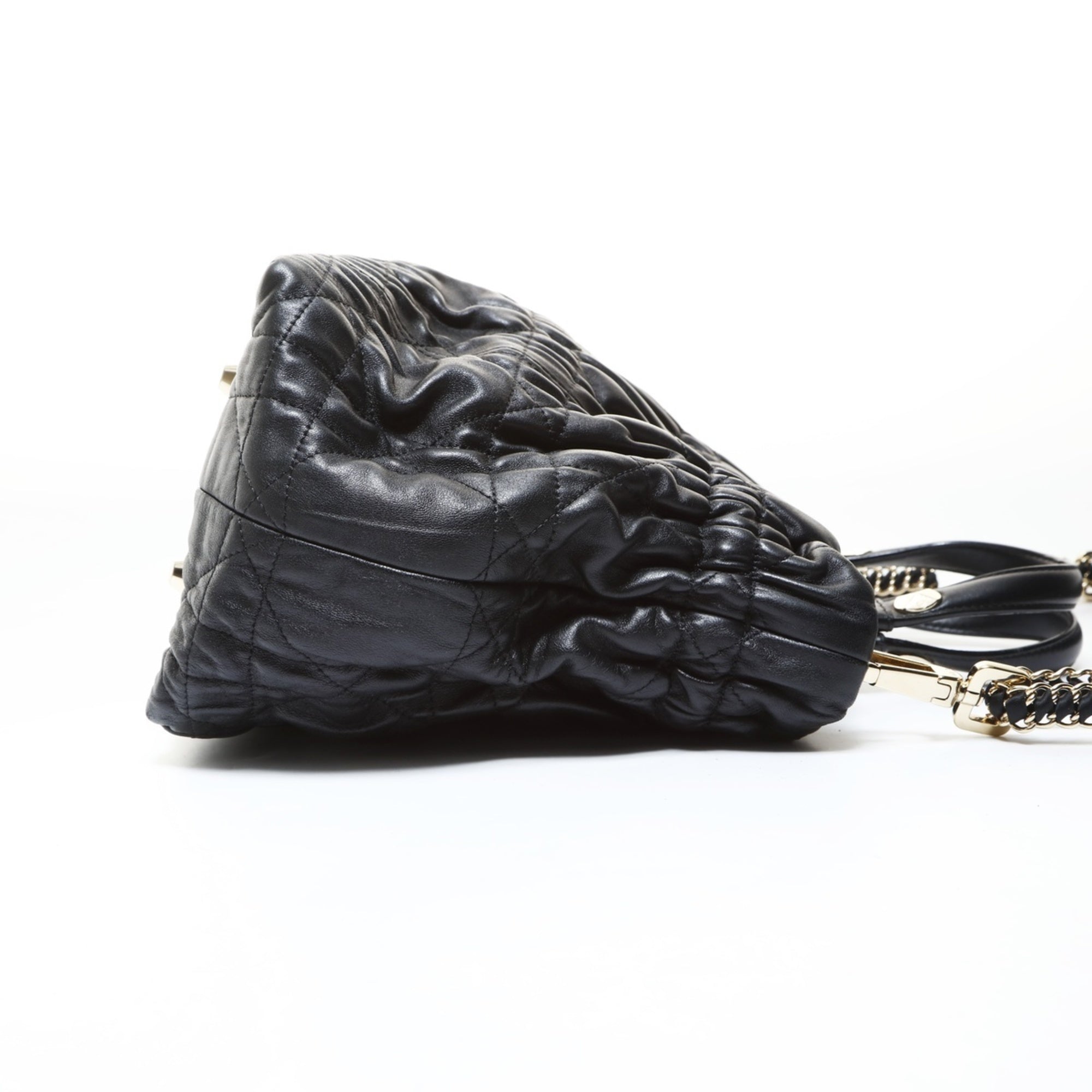Christian Dior Black Leather Tote Bag (Pre-Owned)