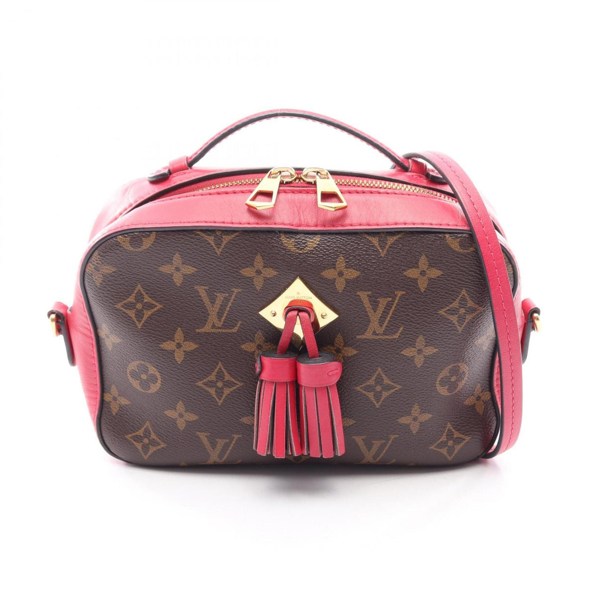 Louis Vuitton Brown Freesia Monogram Pink Monogram Leather Handbag Shoulder Bag (Pre-Owned)