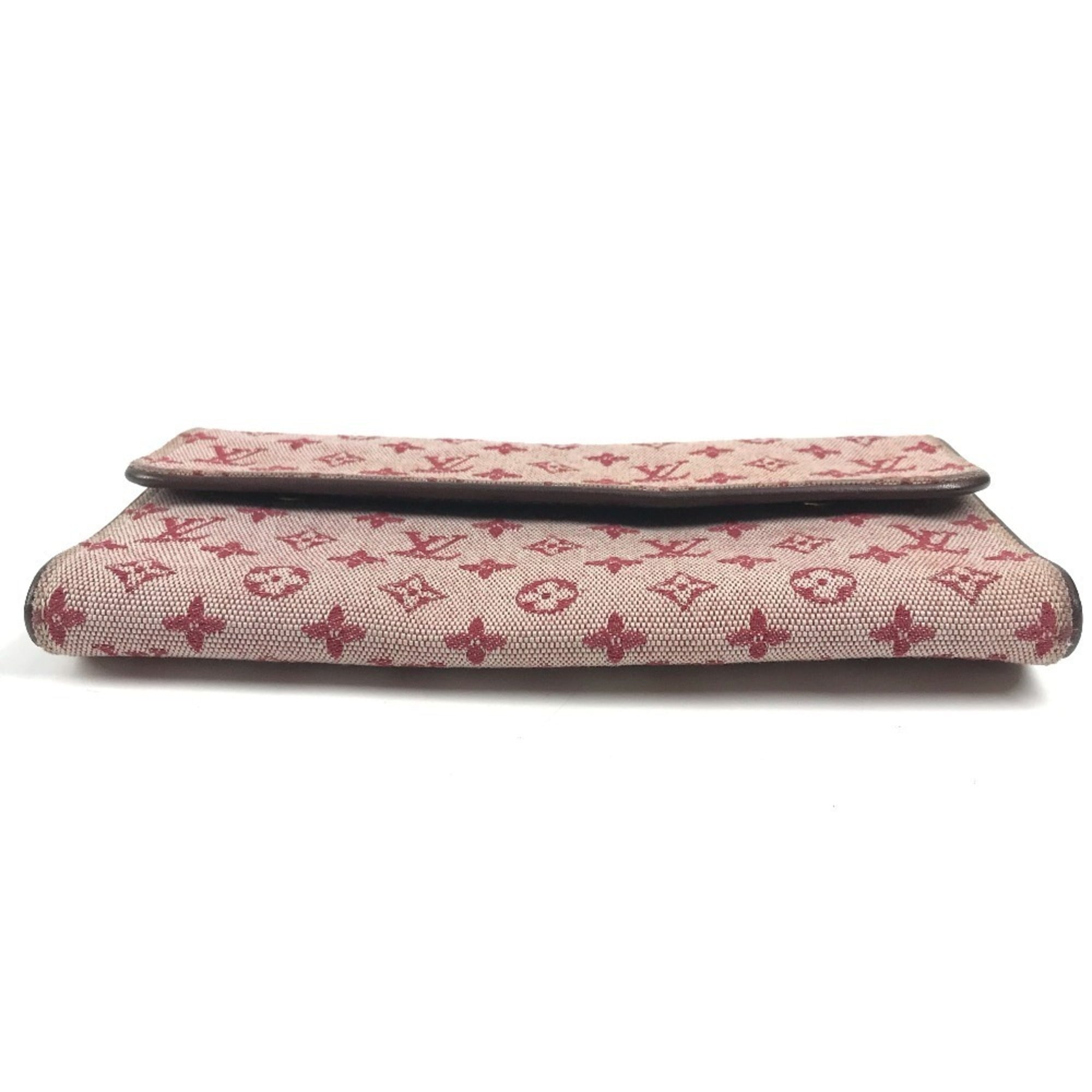 Louis Vuitton Cherry Cherry Red Galle Monogram Red Color Monogram Mini Long Wallet (Bi-Fold) (Pre-Owned)