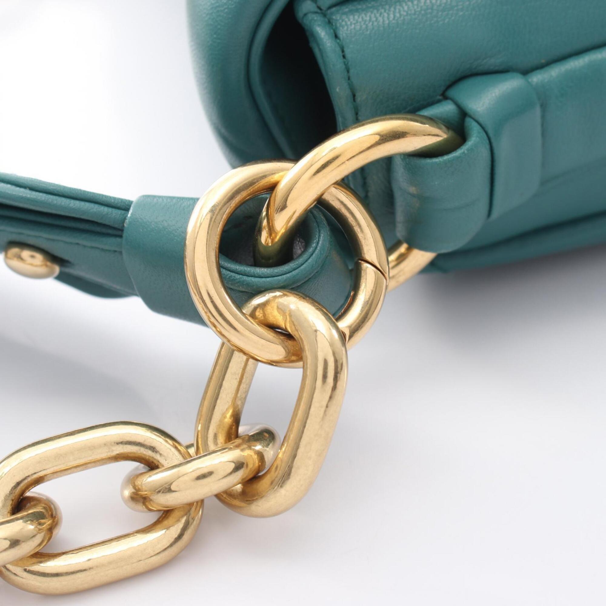 Miu Miu Green Leather Handbag Shoulder Bag (Pre-Owned)