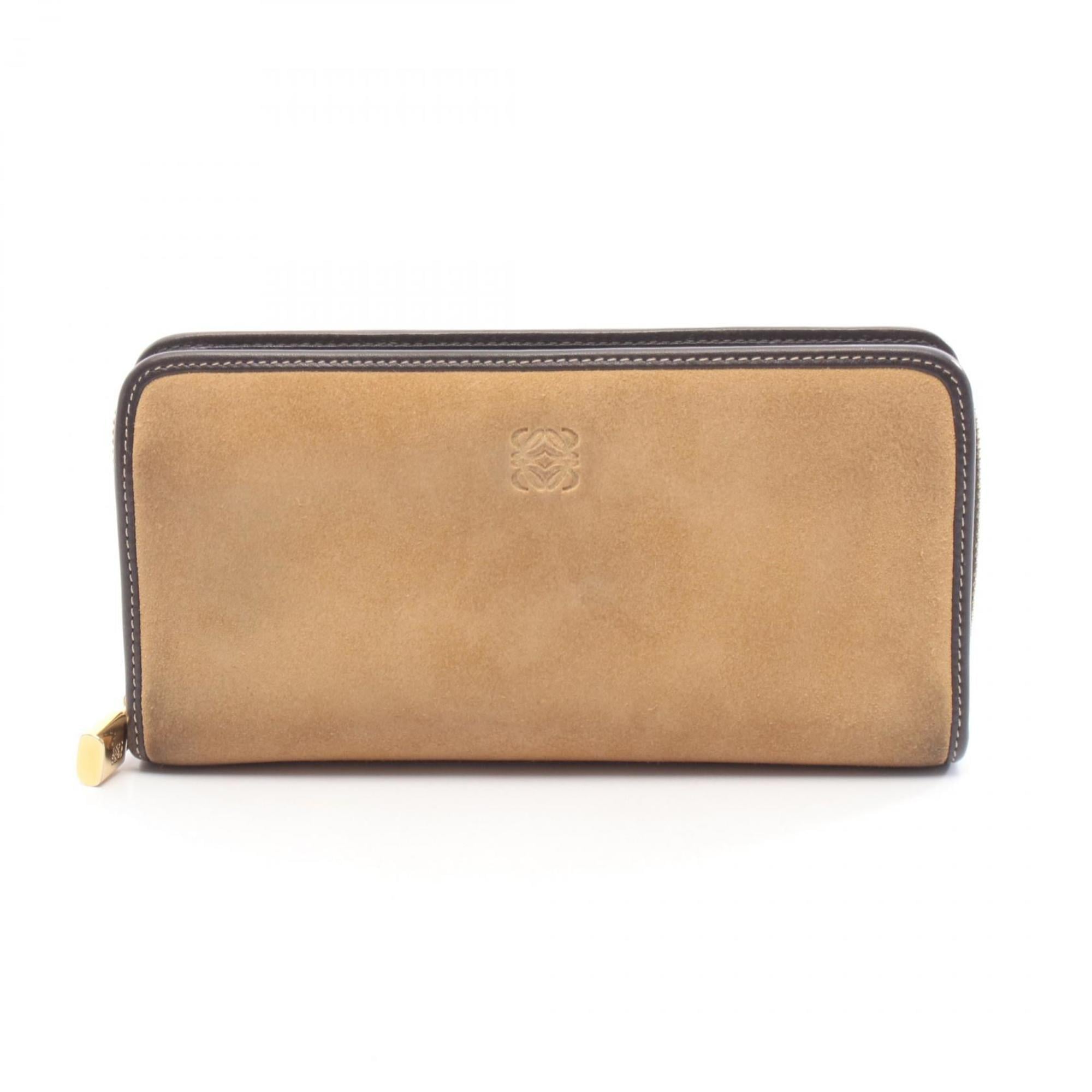 Loewe Brown Leather Long Wallet (Bi-Fold) (Pre-Owned)