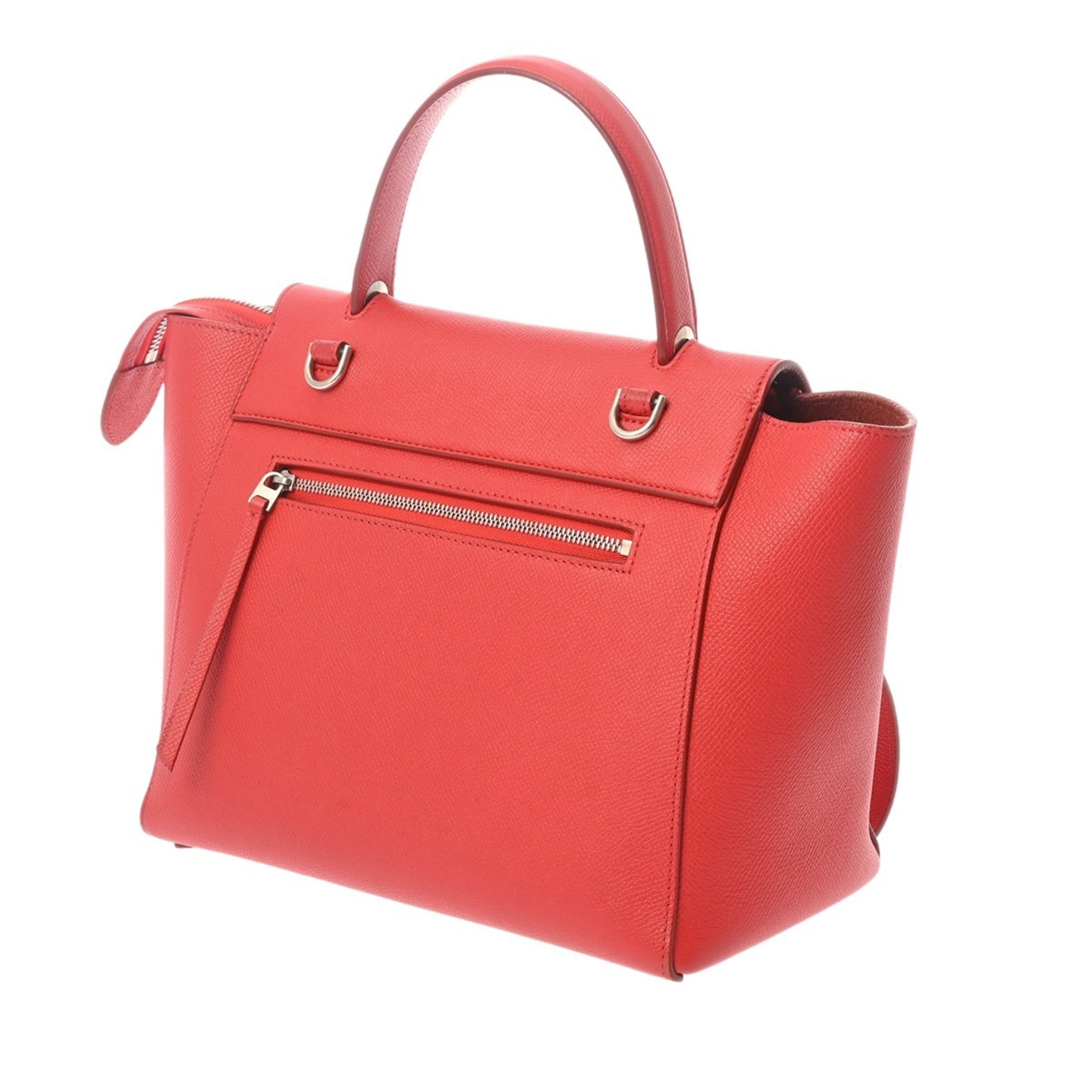 Celine Red Color Leather Handbag (Pre-Owned)