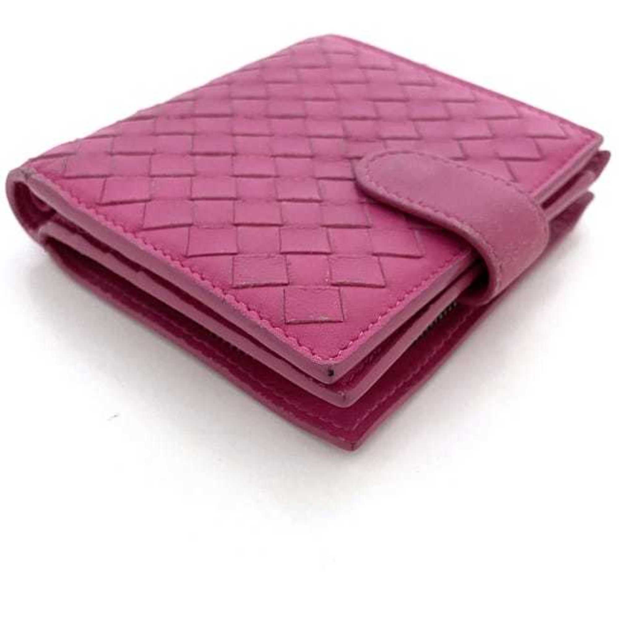 Bottega Veneta Pink Leather Wallet (Bi-Fold) (Pre-Owned)