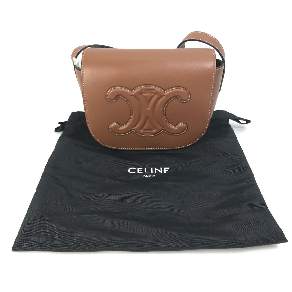Celine Brown Leather Shoulder Bag (Pre-Owned)