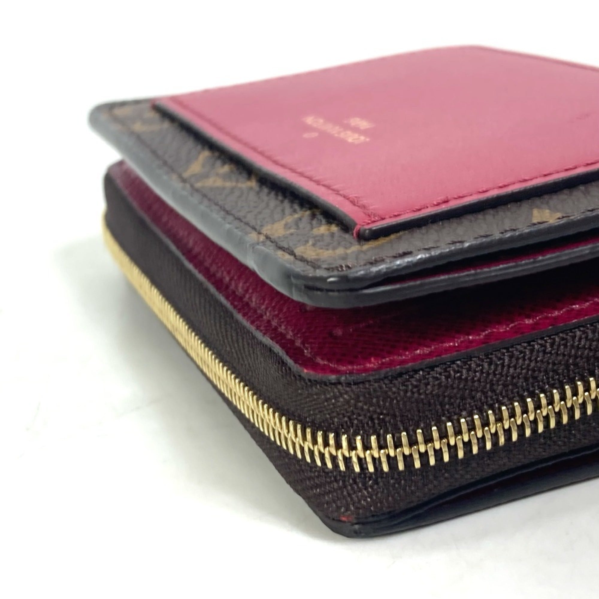 Louis Vuitton Monogram Brown Fuchsia Monogram Wallet (Bi-Fold) (Pre-Owned)