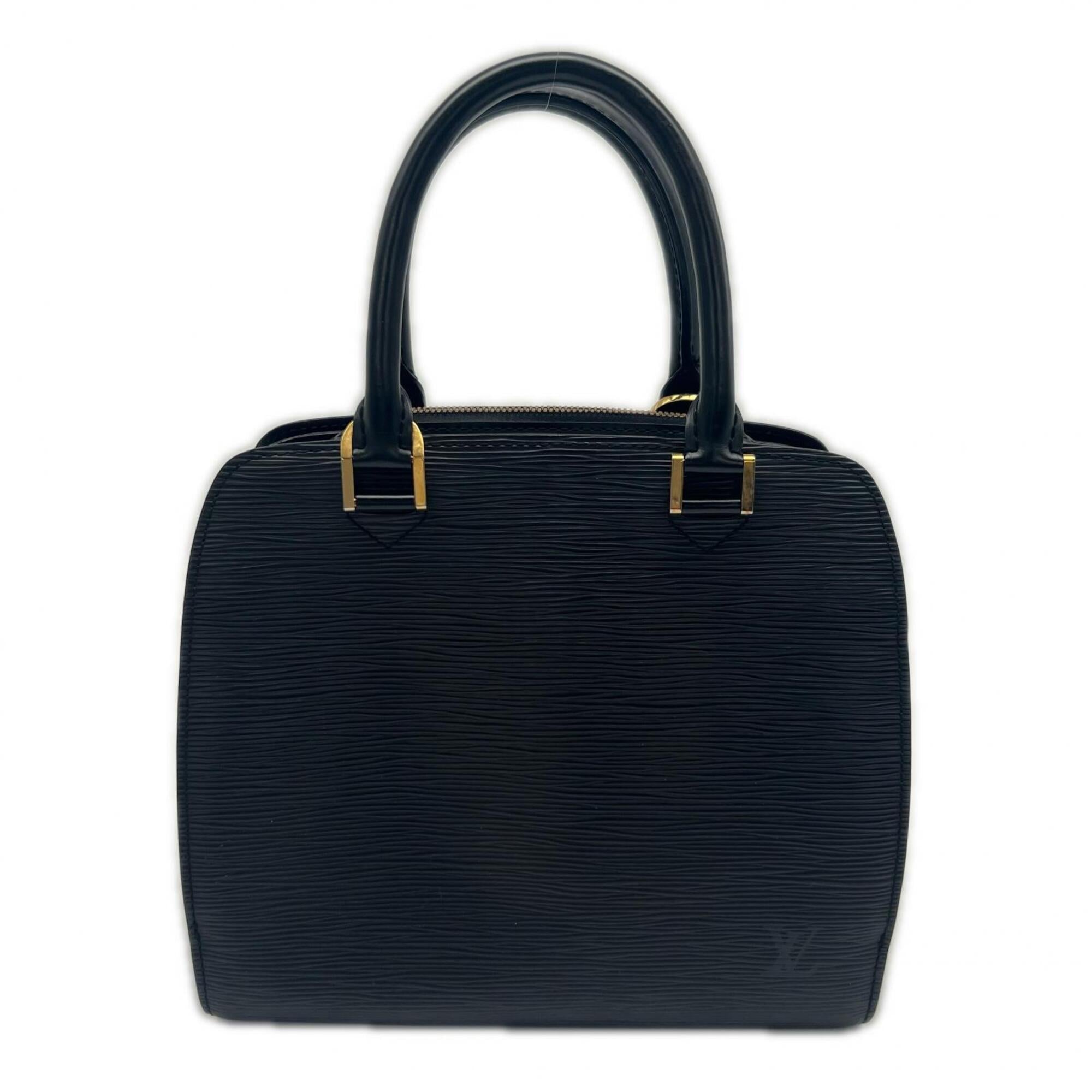 Louis Vuitton Black Leather Handbag (Pre-Owned)