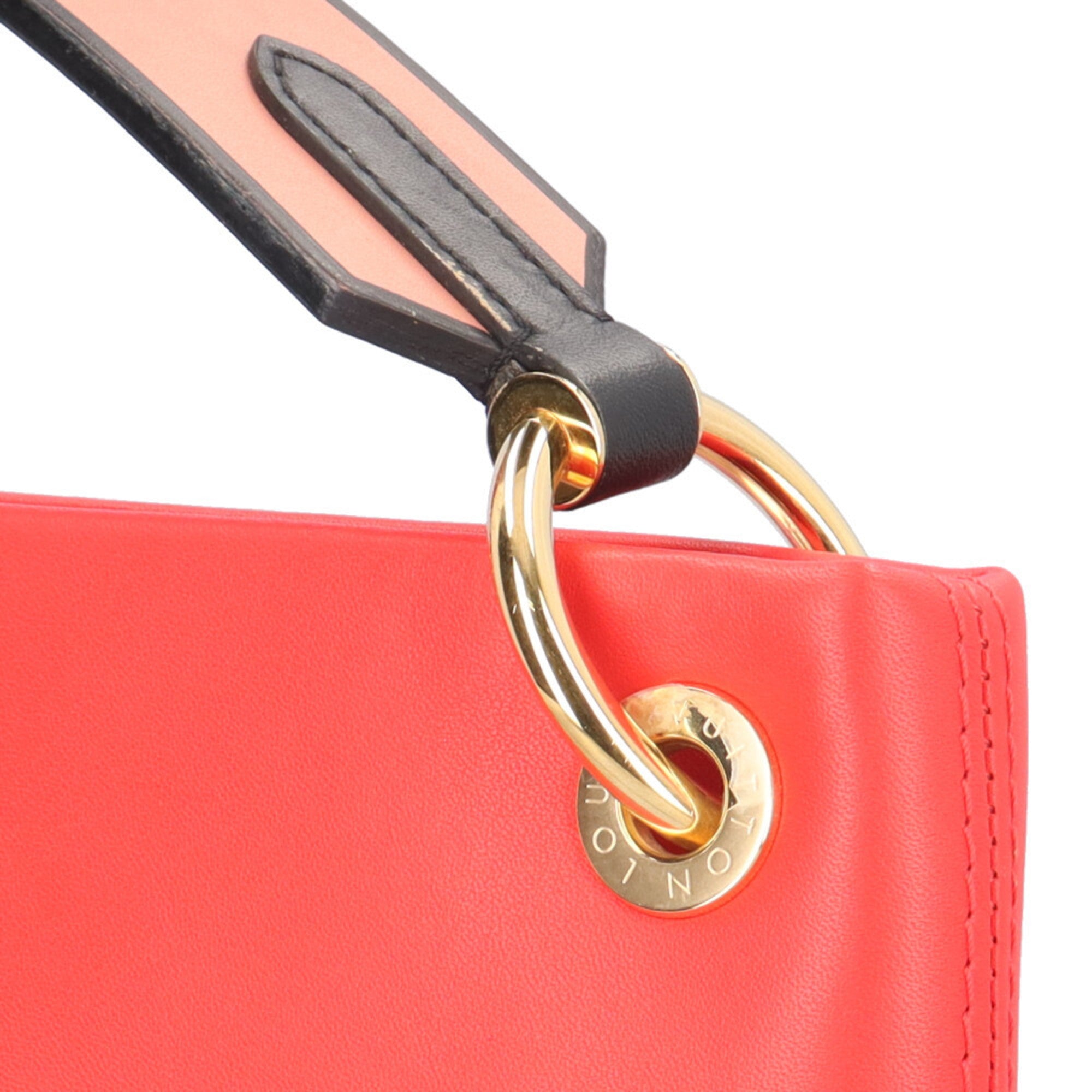 Louis Vuitton Brown Red Color Monogram Canvas Shoulder Bag (Pre-Owned)