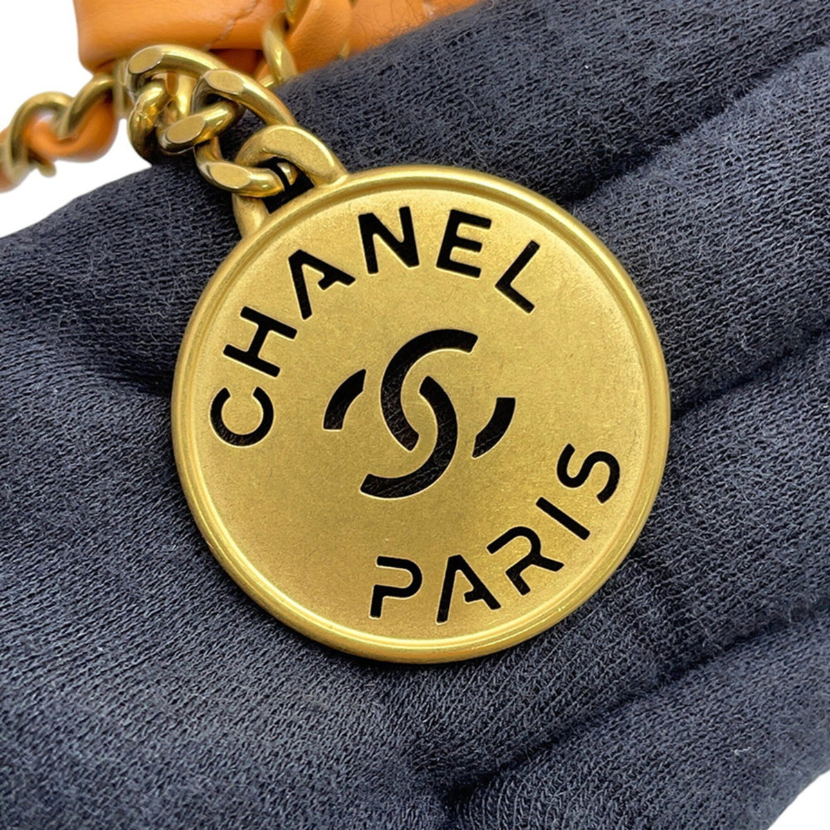 Chanel Orange Leather Handbag (Pre-Owned)