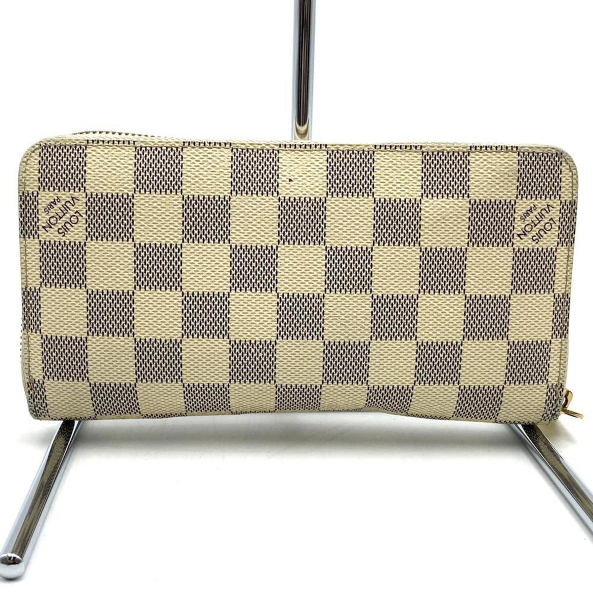 Louis Vuitton White Damier Azur Canvas Long Wallet (Bi-Fold) (Pre-Owned)