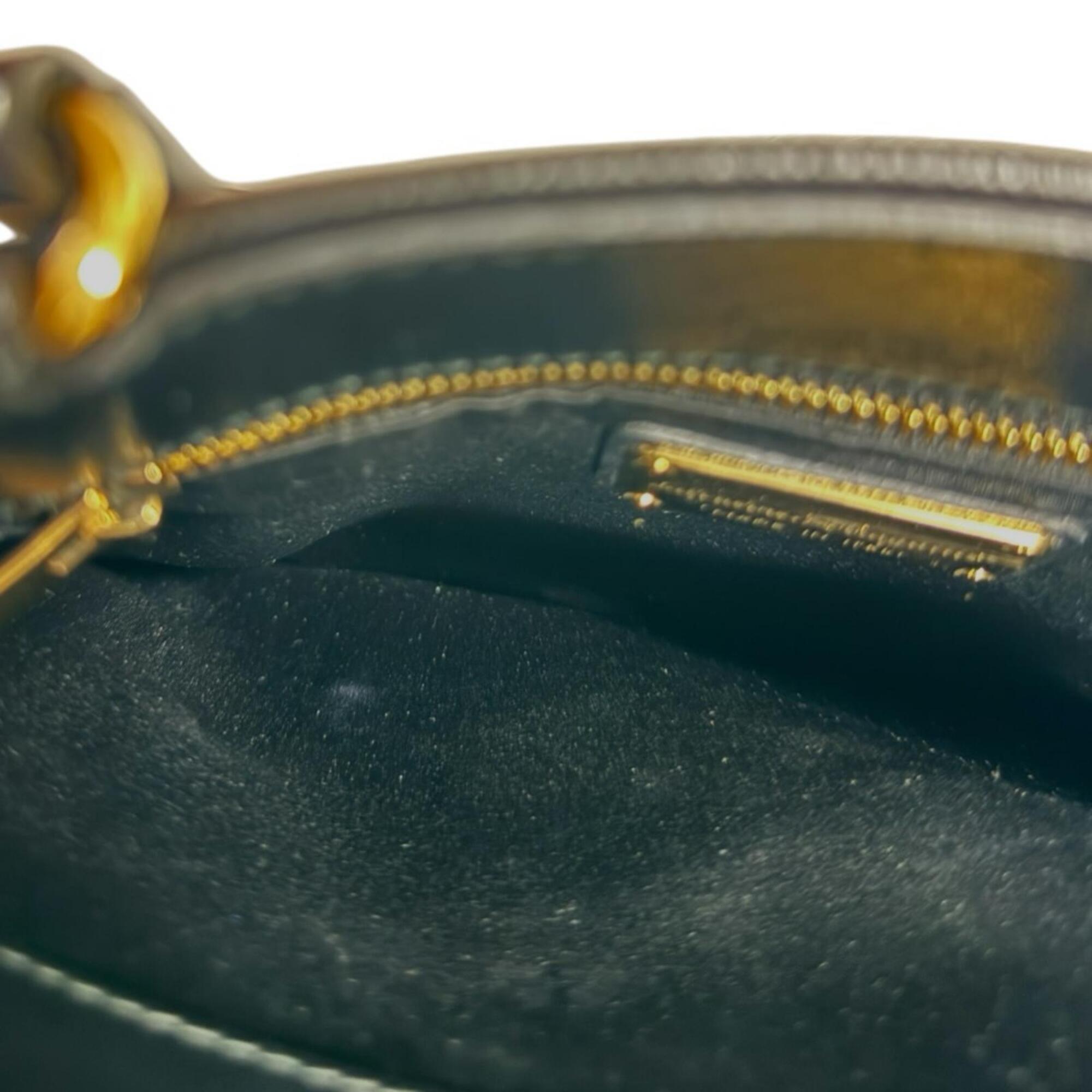 Salvatore Ferragamo Black Leather Shoulder Bag (Pre-Owned)