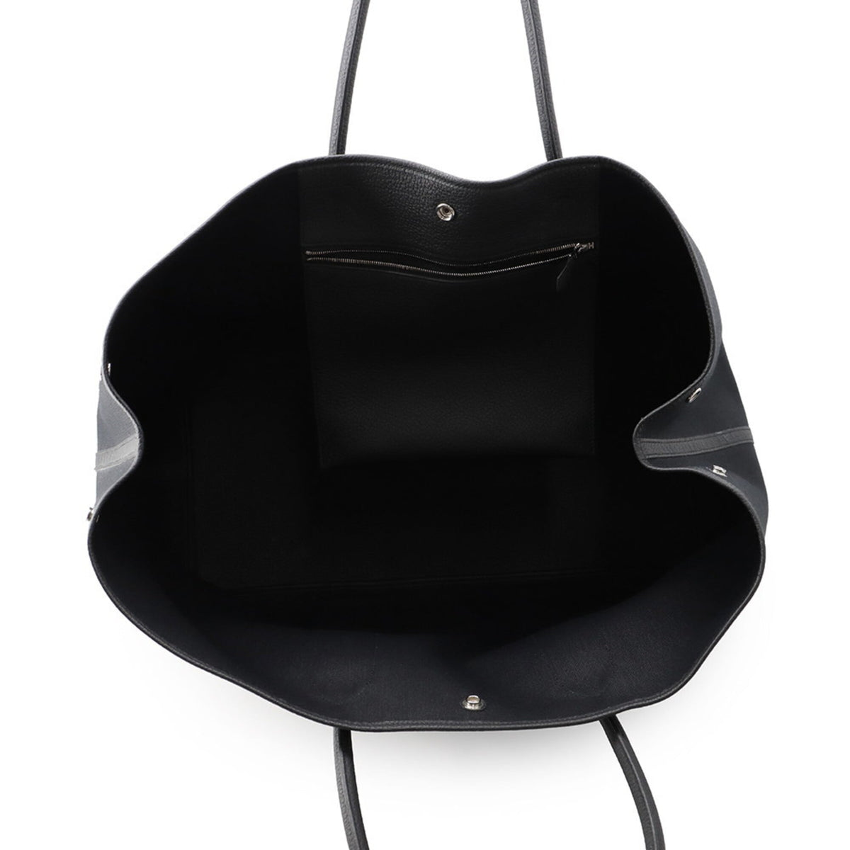 Hermes Garden Black Negonda Leather Handbag Tote Bag (Pre-Owned)