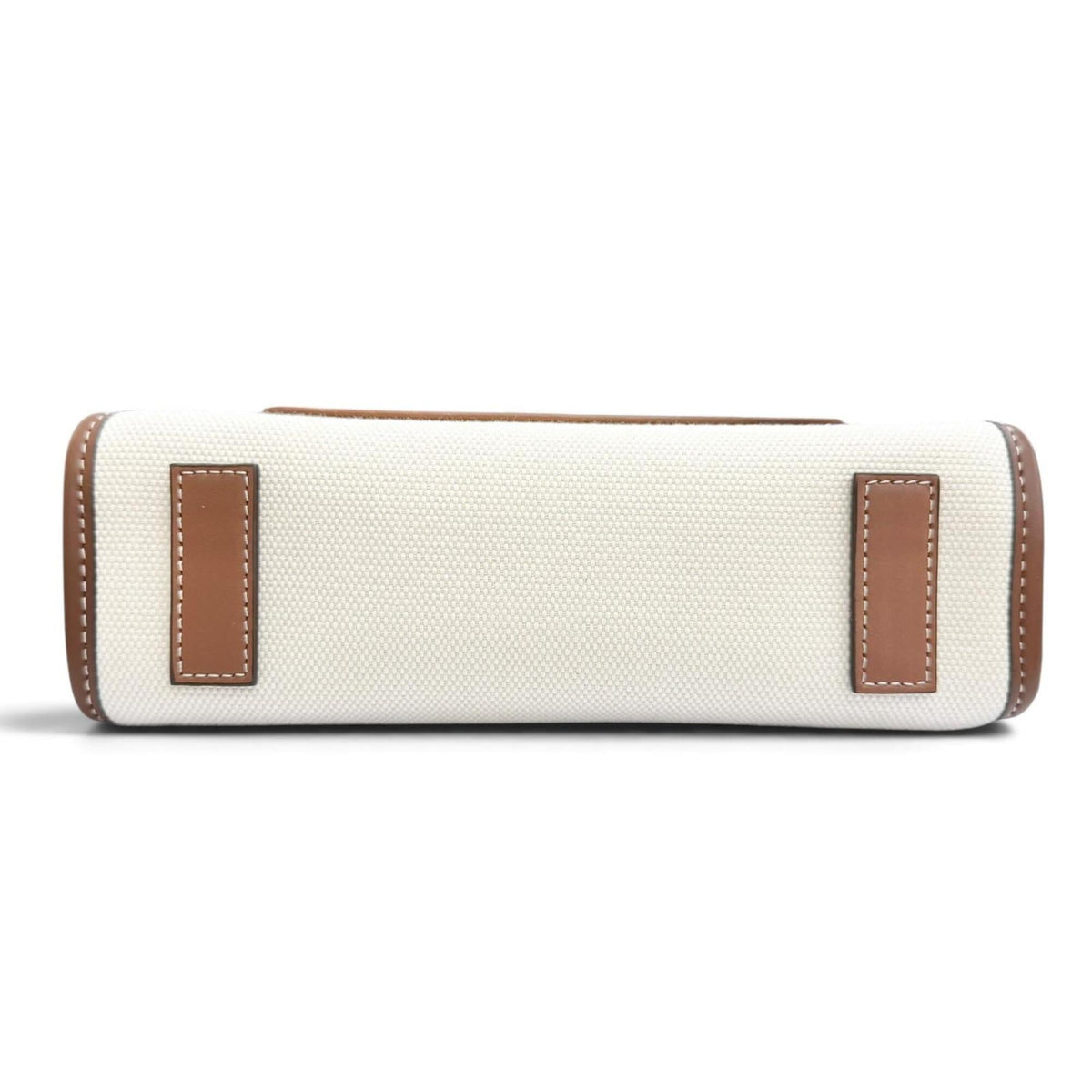 Burberry Beige Cotton Linen Shoulder Bag (Pre-Owned)