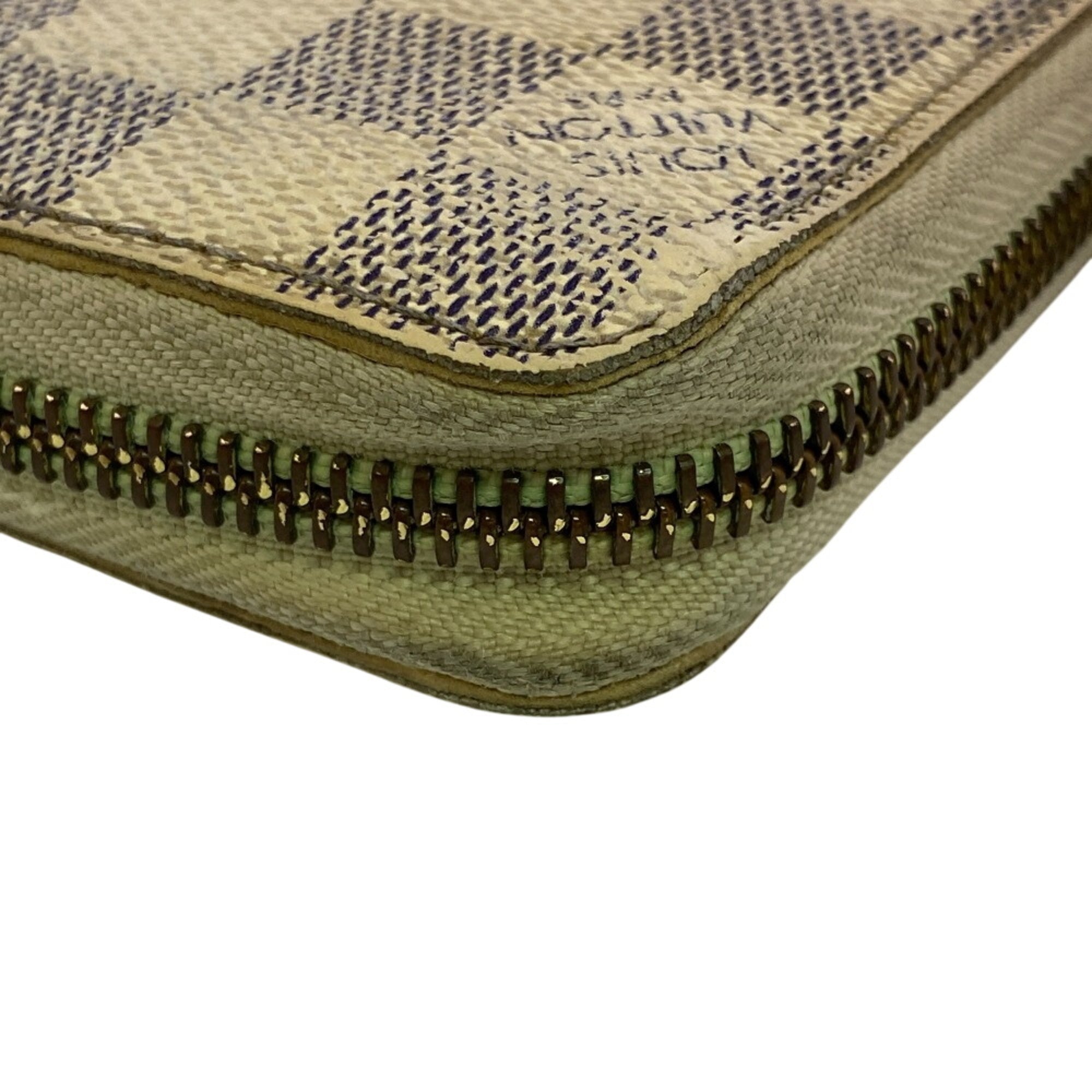 Louis Vuitton Damier Azur Gray White Damier Azur Long Wallet (Bi-Fold) (Pre-Owned)
